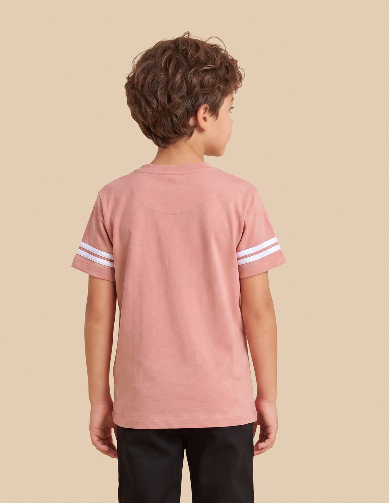 Typography Printed Regular Fit T-Shirt Peach - U.S. Polo Assn. India | Large
