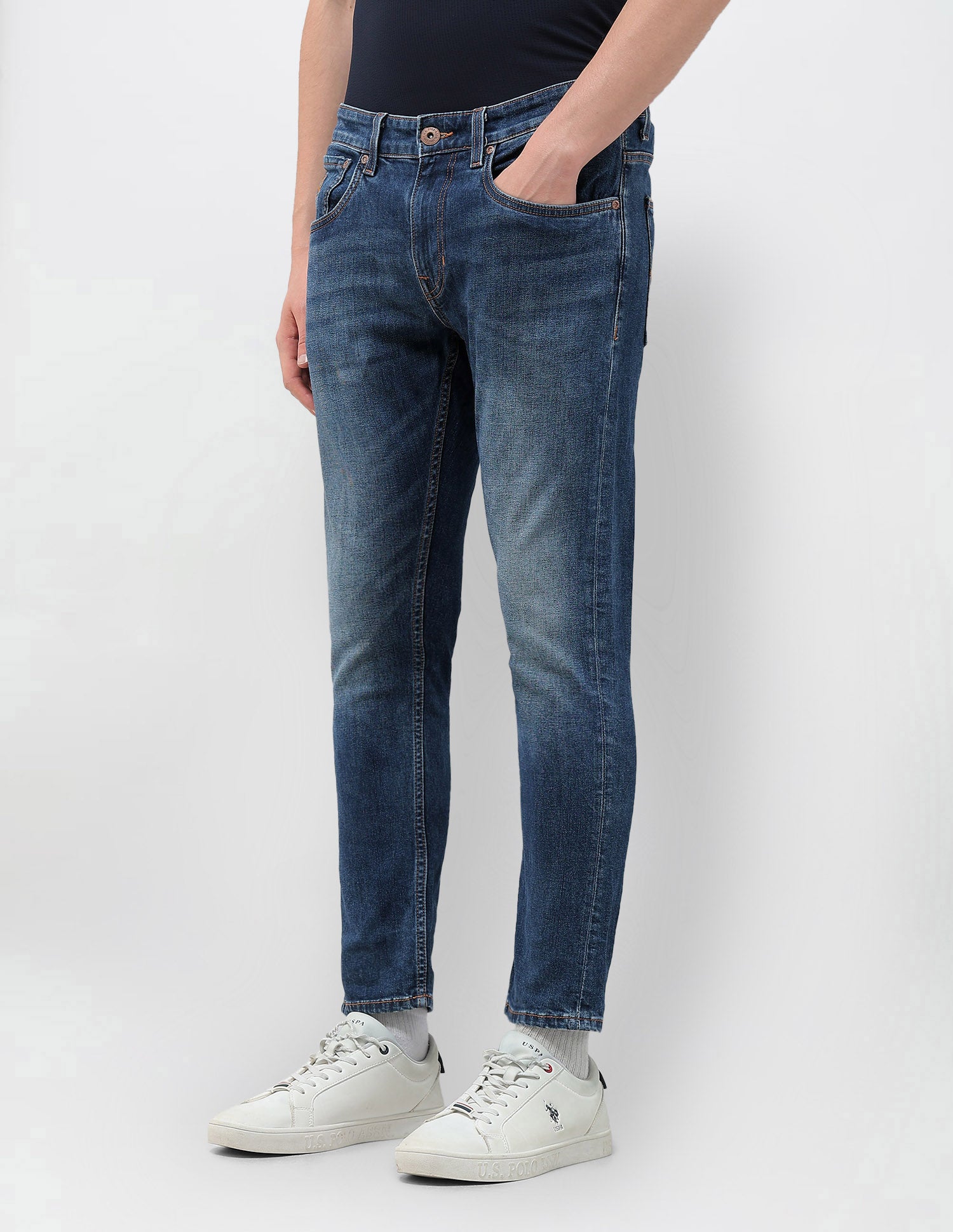 Henry Tapered Fit Kooltex Performance Jeans Dark Blue - U.S. POLO ASSN. | Large