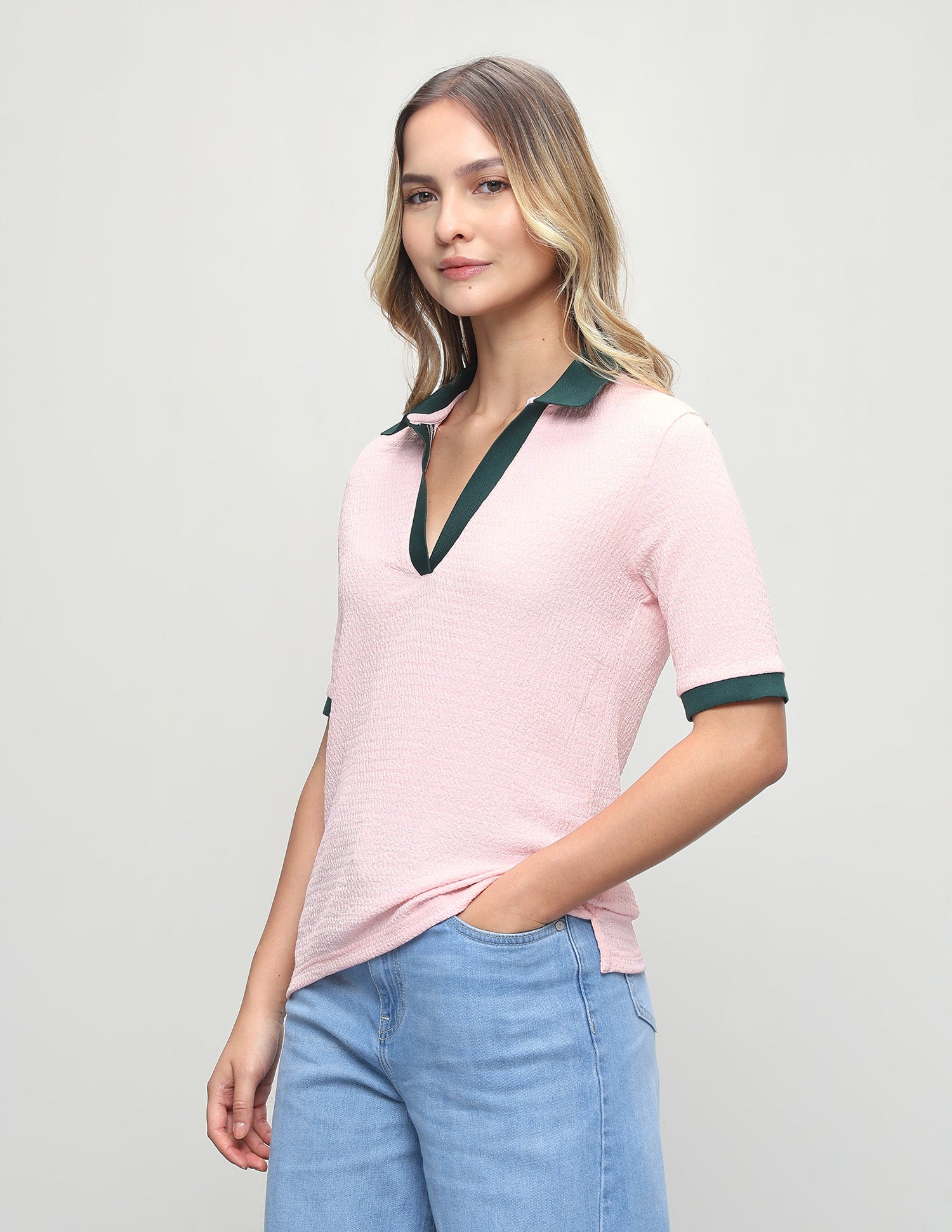Textured Regular Fit Polo Shirt Light Pink - U.S. Polo Assn. India | Large