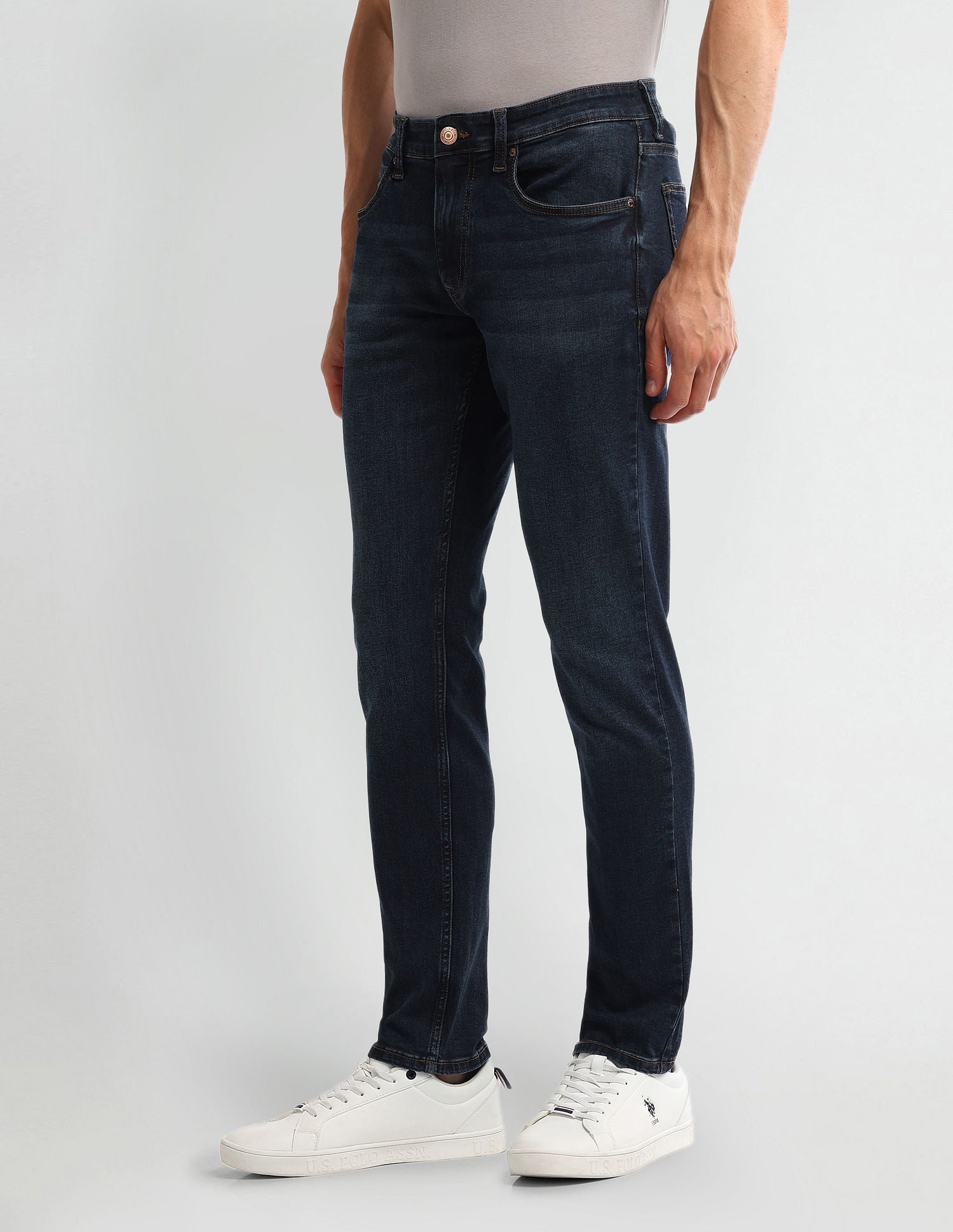 Brandon Slim Tapered Blue Jeans Blue - U.S. Polo Assn. India | Large