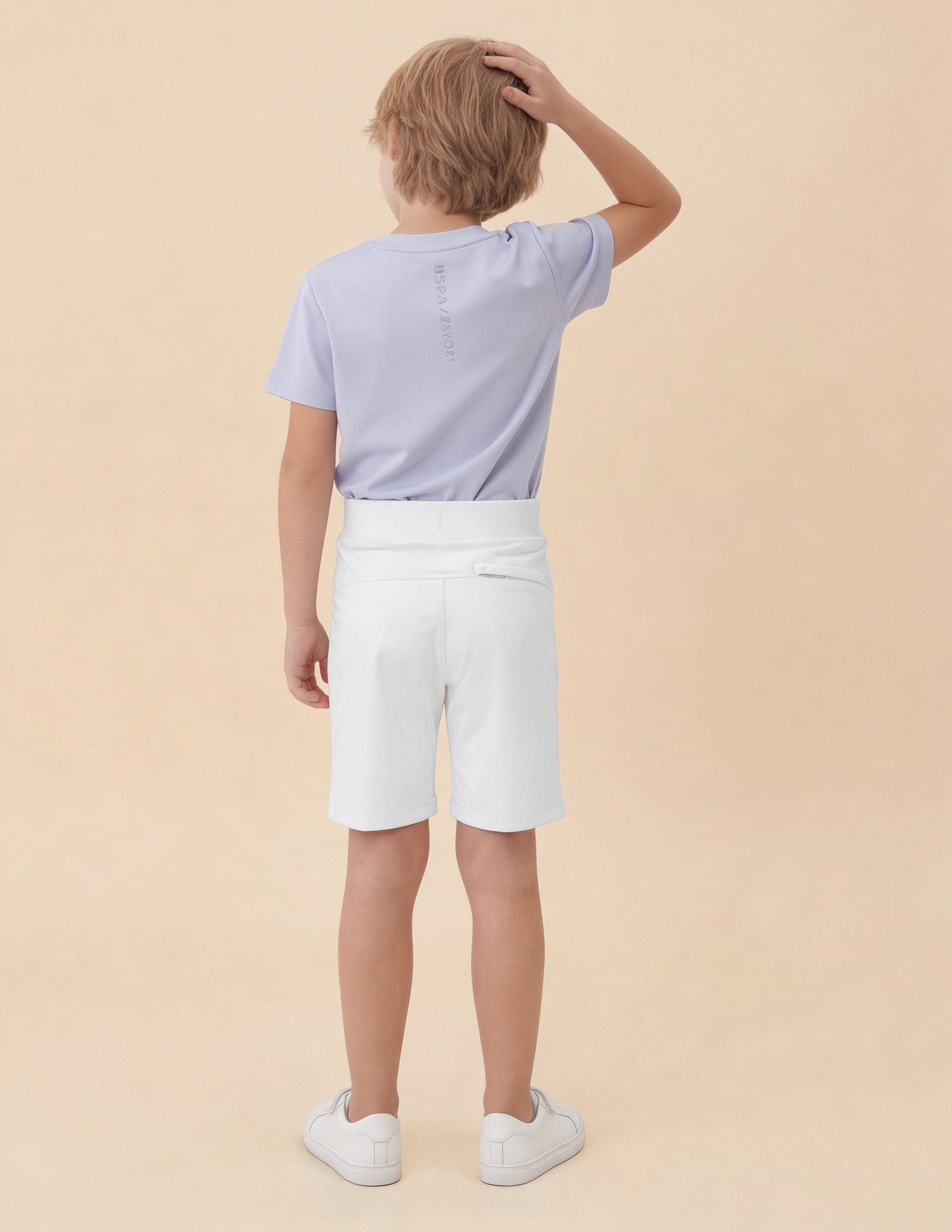 Mid Rise Regular Fit Shorts Off White - U.S. Polo Assn. India | Large
