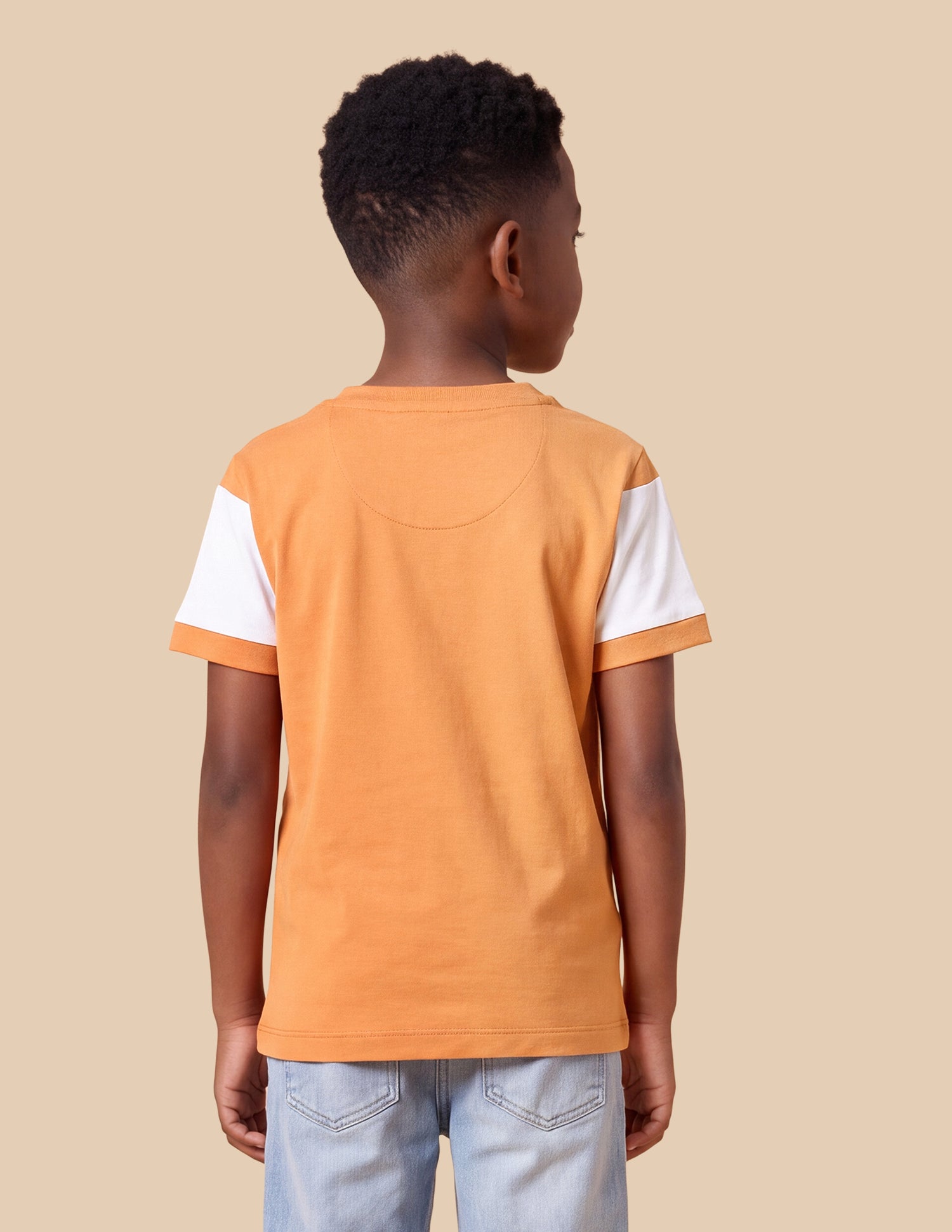 Horizontal Striped Regular Fit T-Shirt Orange - U.S. Polo Assn. India | Large