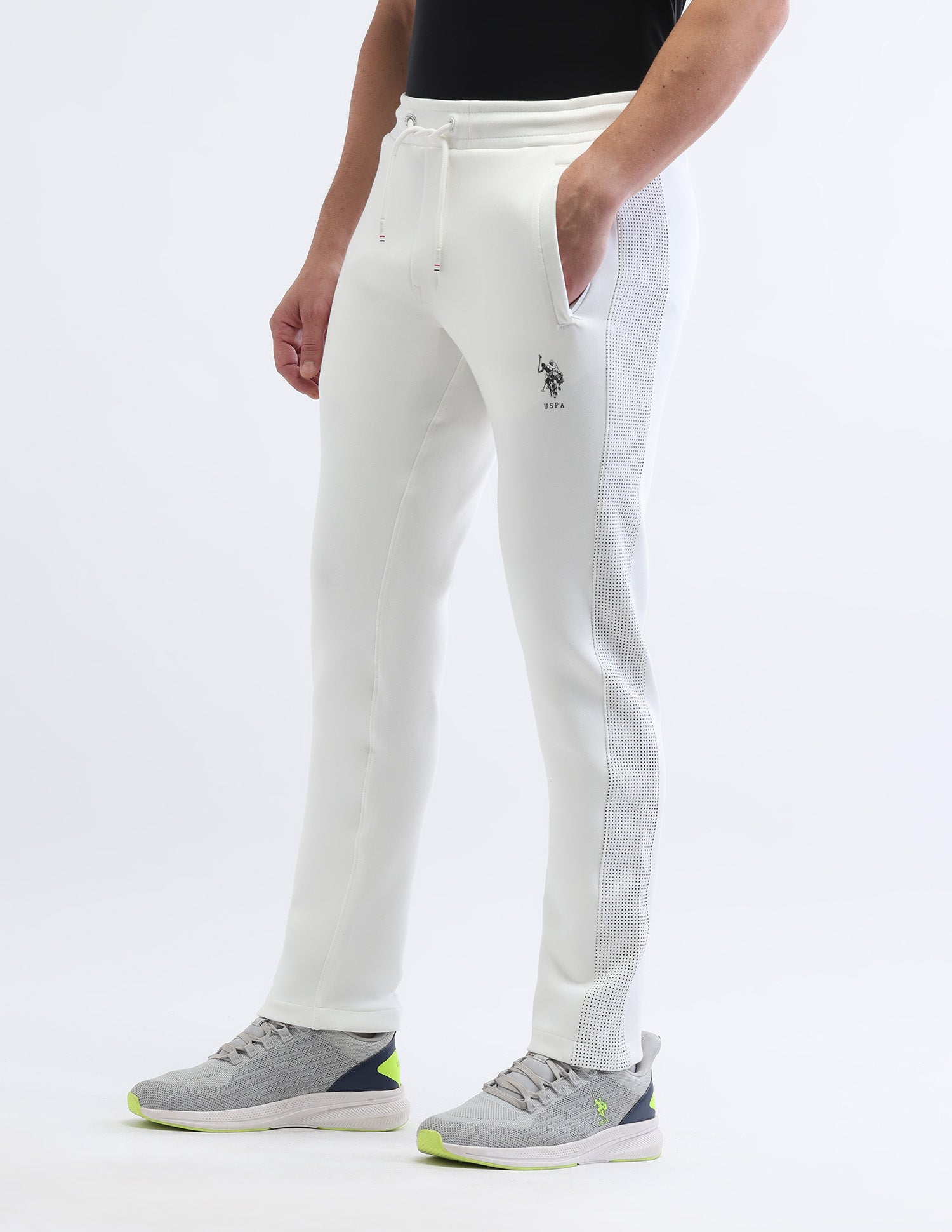Slim Fit Gorpcore Track Pants White - U.S. Polo Assn. India | Large