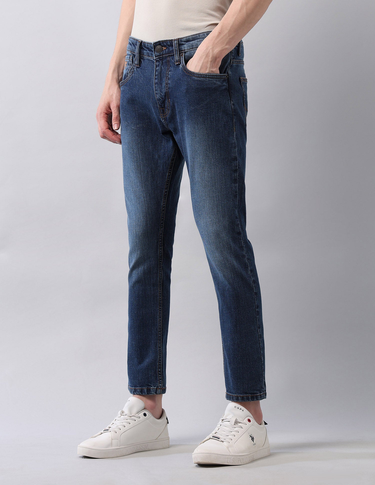 Henry Tapered Fit Blue Jeans Blue - U.S. POLO ASSN. | Large