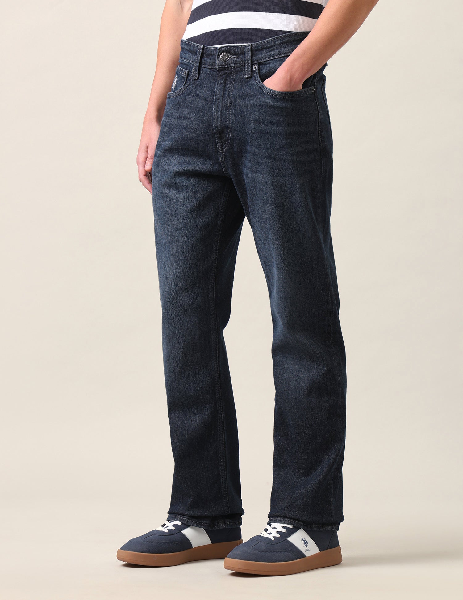 Connor Bootcut Fit Blue Jeans Dark Blue - U.S. Polo Assn. India | Large