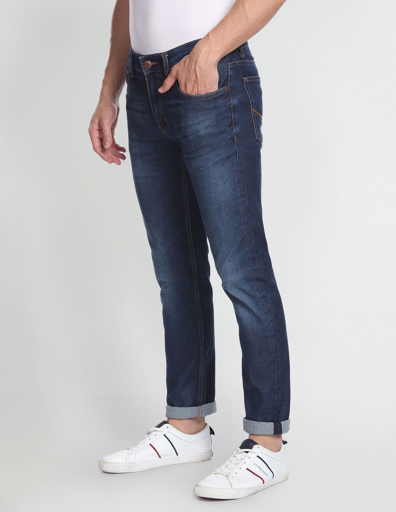 Regallo Skinny Authentic Jeans Dark Blue - U.S. Polo Assn. India | Large