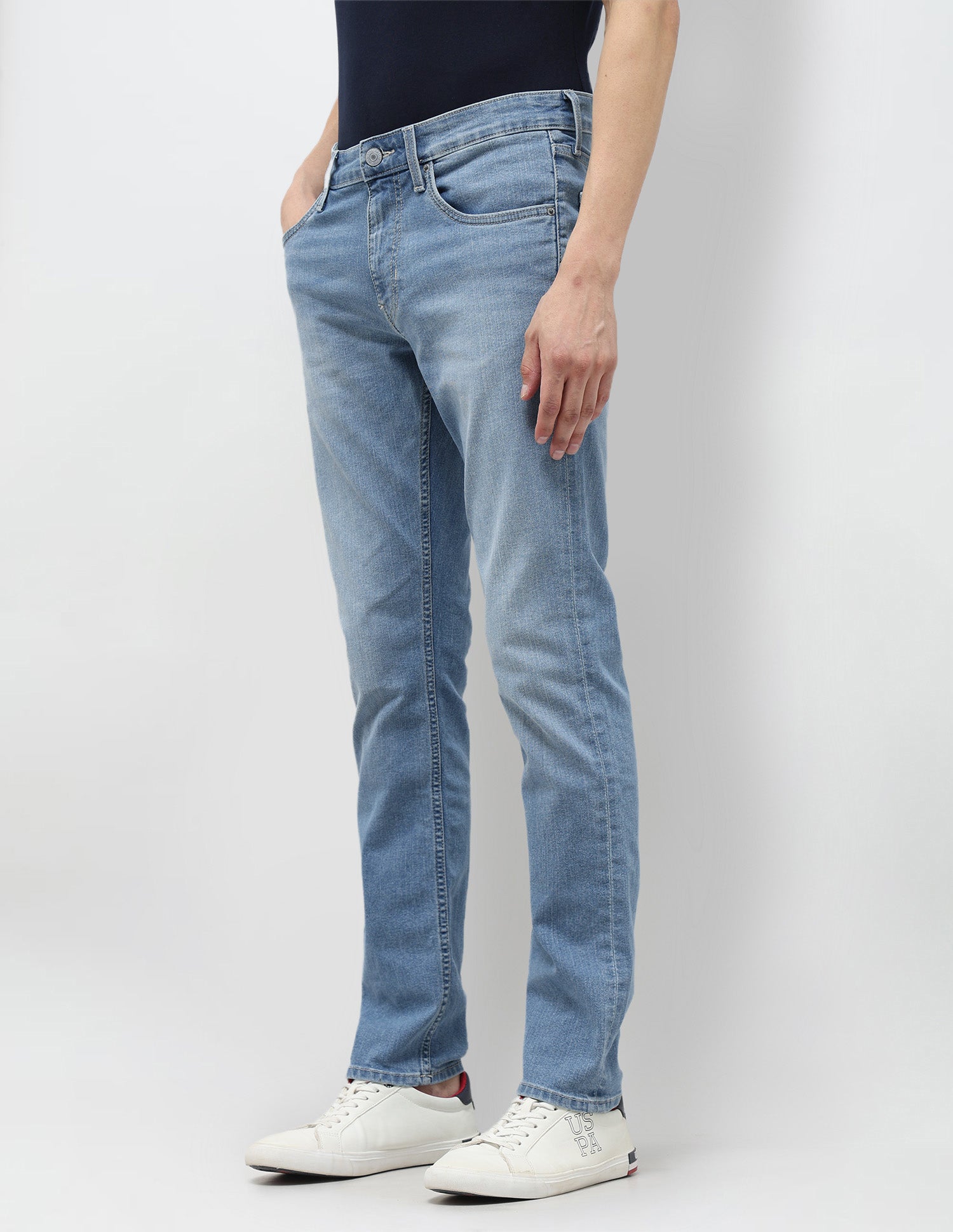 Brandon Slim Tapered Fit Blue Jeans Blue - U.S. POLO ASSN. | Large