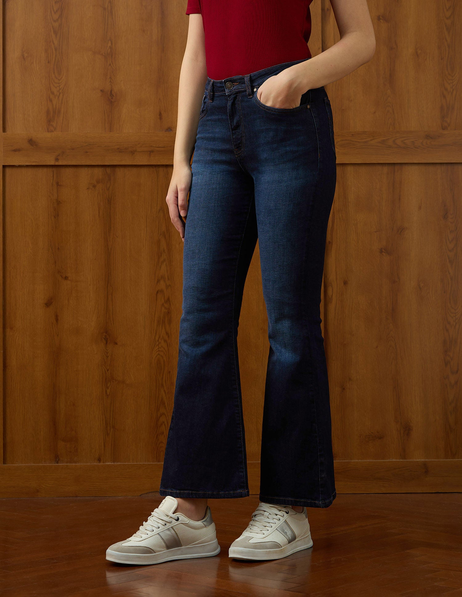 High-Rise Extreme Flared Fit Jeans Blue - U.S. POLO ASSN. | Large