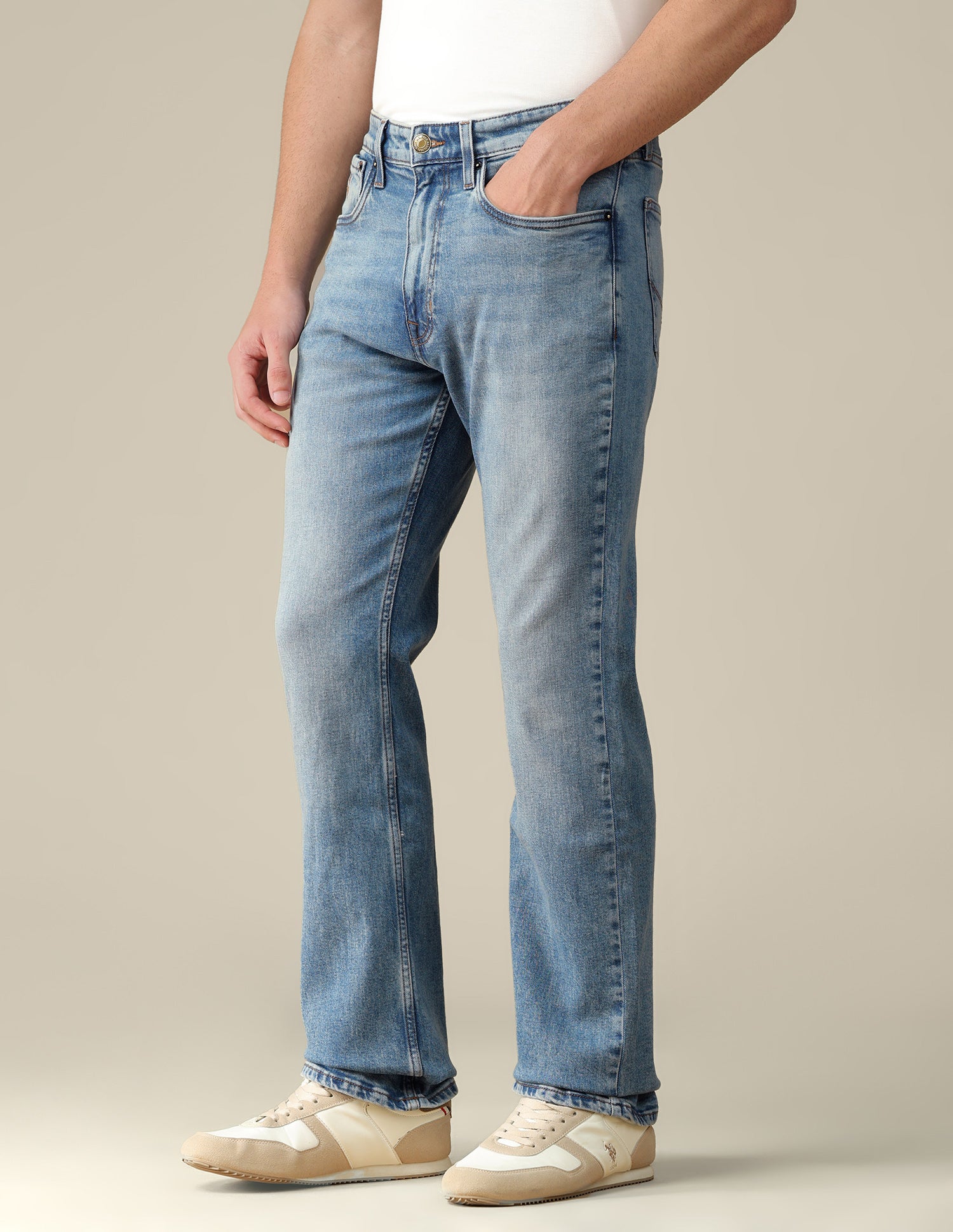 Connor Bootcut Fit Blue Jeans Light Blue - U.S. Polo Assn. India | Large