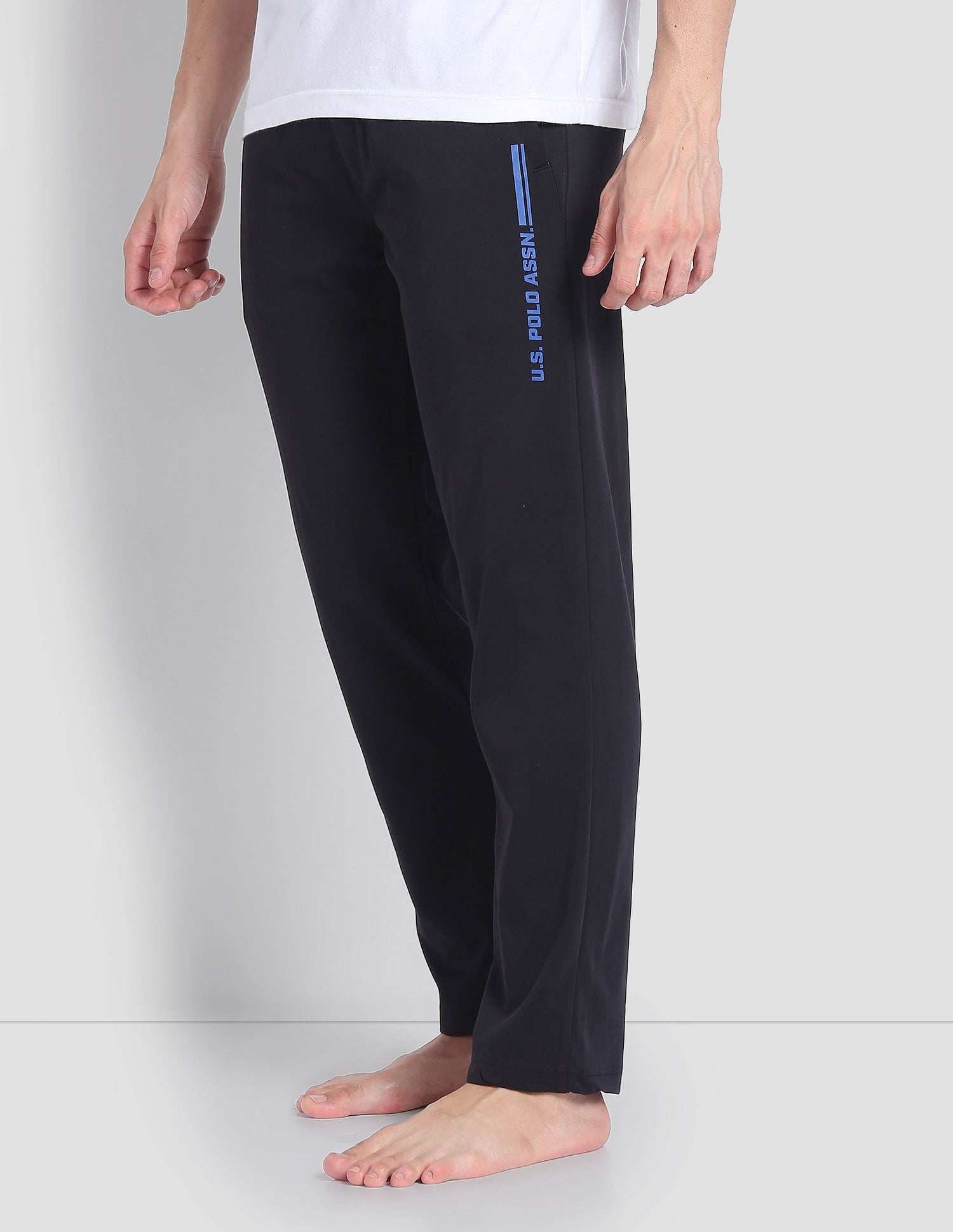 Mid Rise LR004 Lounge Track Pants - Pack Of 1 Black - U.S. POLO ASSN. | Large