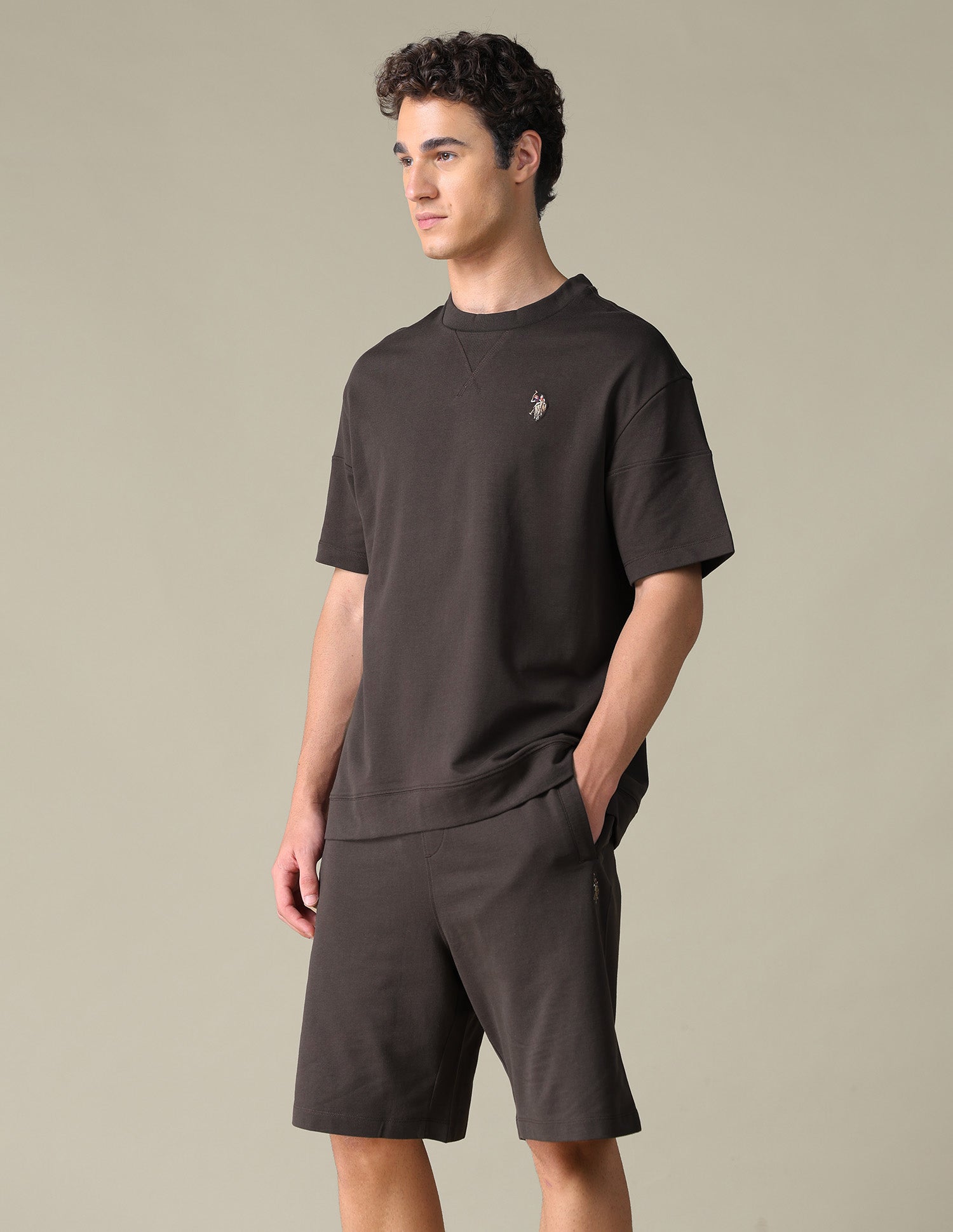 Solid Relaxed Fit T-Shirt Purple - U.S. Polo Assn. India | Large