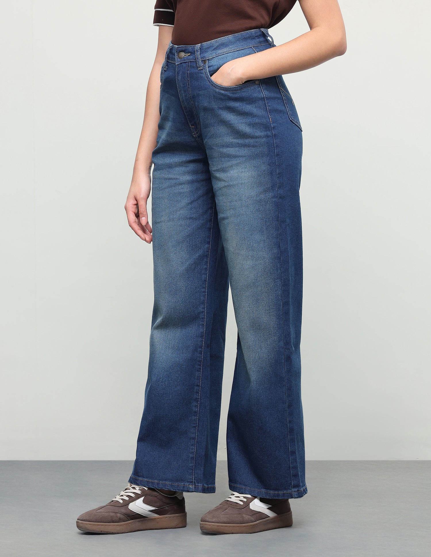 Wide Leg Fit Blue Jeans Blue - U.S. Polo Assn. India | Large