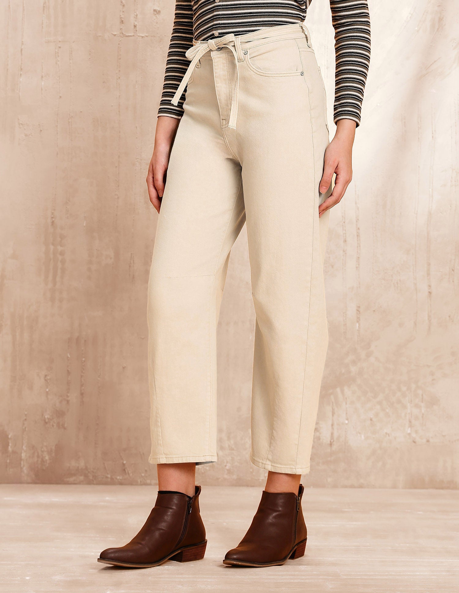 High Rise Barrel Fit Jeans White - U.S. POLO ASSN. | Large