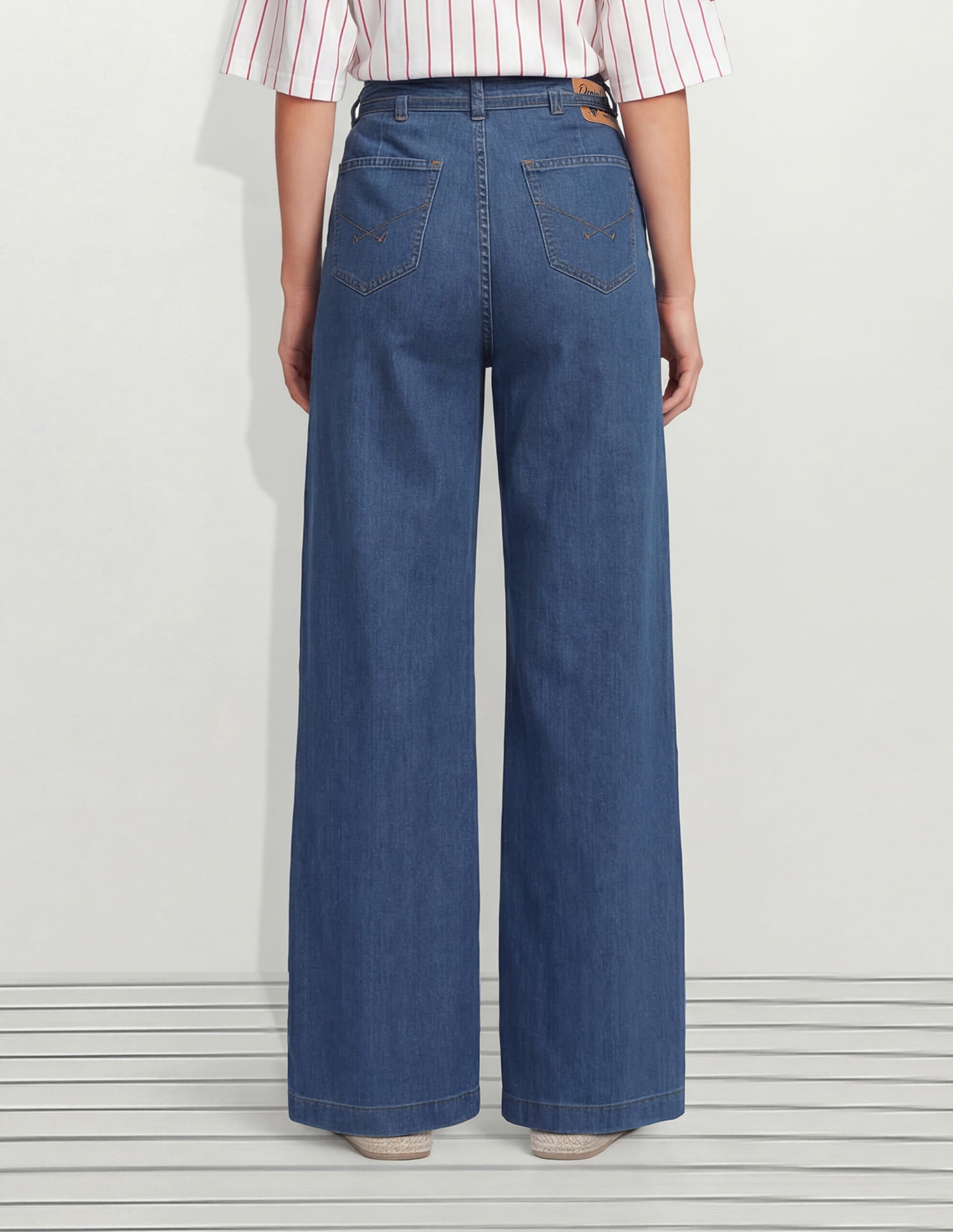 High Rise Wide Leg Fit Jeans Blue - U.S. Polo Assn. India | Large