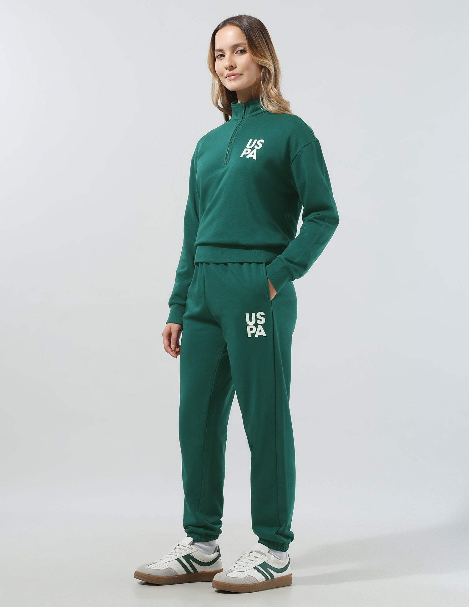Relaxed Fit Solid Cord Set Dark Green - U.S. Polo Assn. India | Large