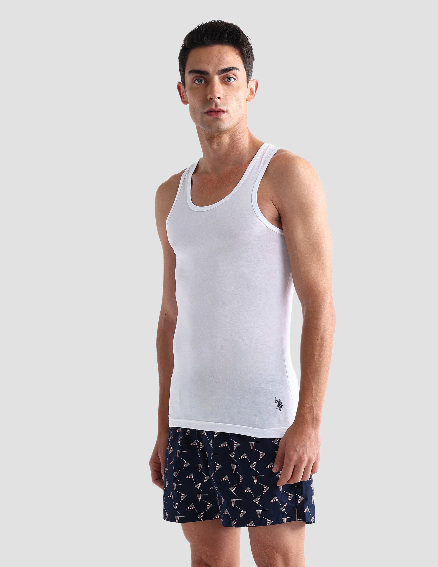 Comfort Fit Pure Cotton I024 Vest - Pack Of 1 White - U.S. POLO ASSN. | Large