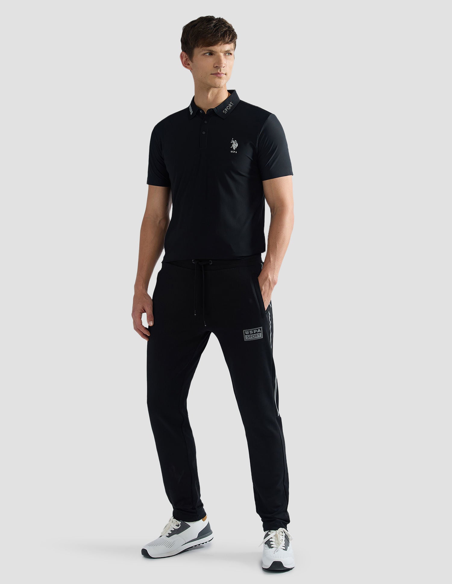Solid Slim Fit Polo Shirt Black - U.S. Polo Assn. India | Large