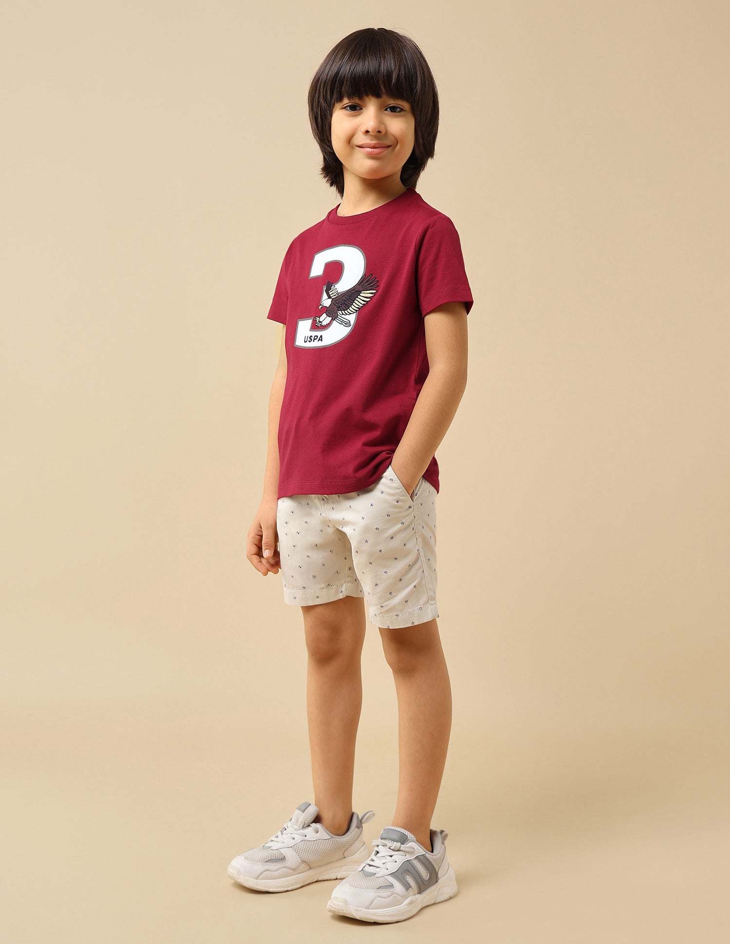 Boys Brand Appliqued Mini Me T-Shirt Red - U.S. POLO ASSN. | Large