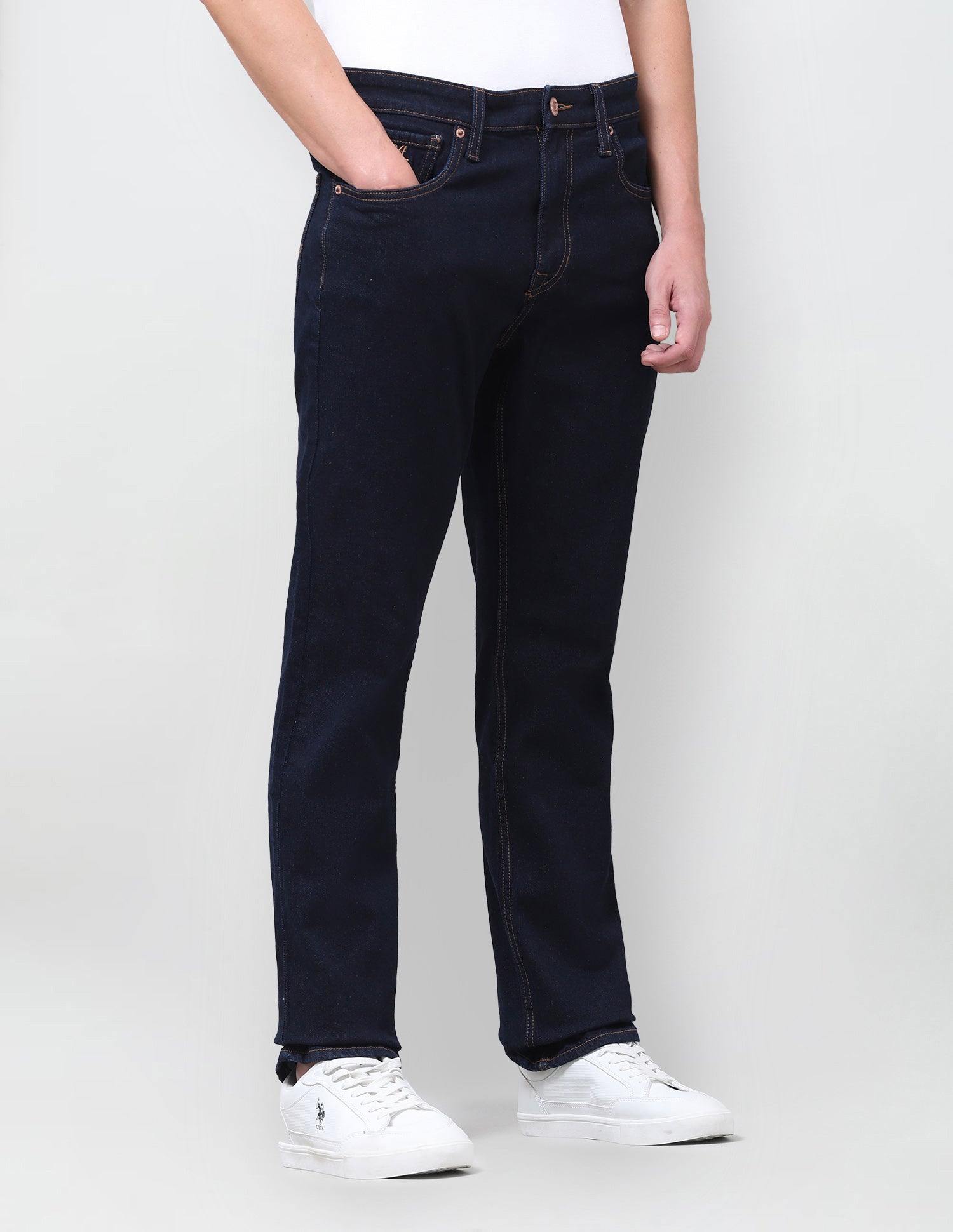 Harold Slim Straight Fit Blue Jeans Dark Indigo - U.S. Polo Assn. India | Large