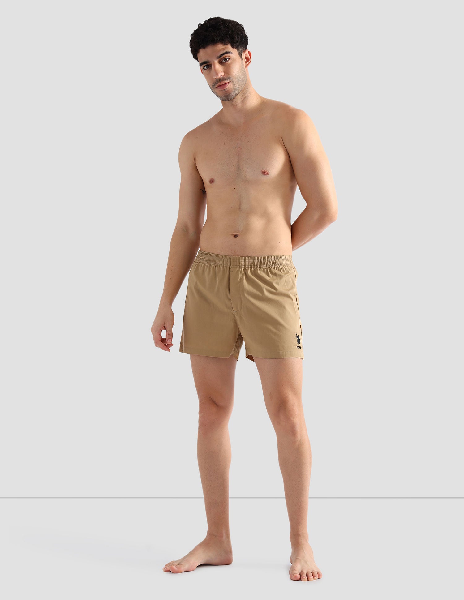 Comfort Regular Fit Solid OEX08 Boxers - Pack of 2 Iced Coffee and Crabapple - U.S. POLO ASSN. | Large