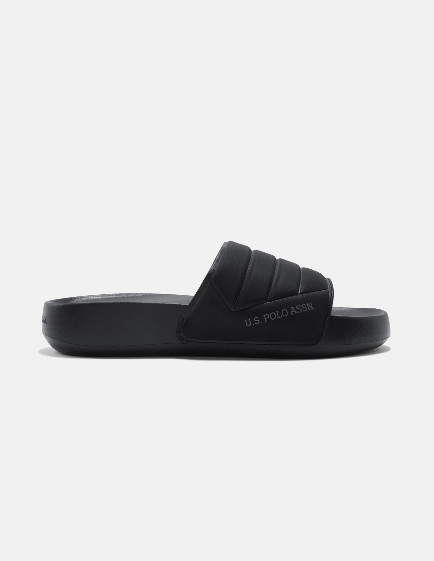 Textured Striped Gino Sliders Black - U.S. Polo Assn. India | Large