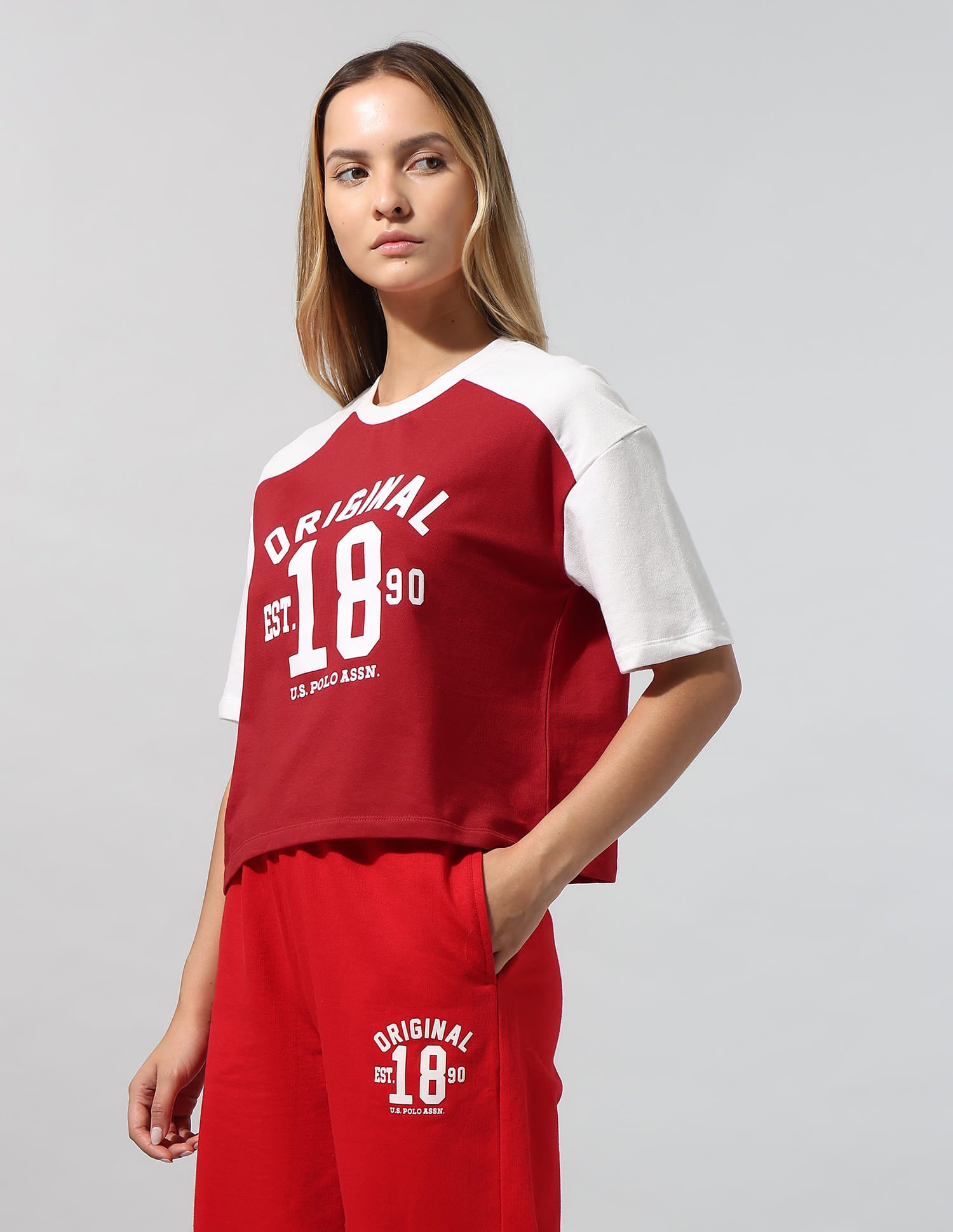 Brand Printed Relaxed T-Shirt Red - U.S. Polo Assn. India | Large