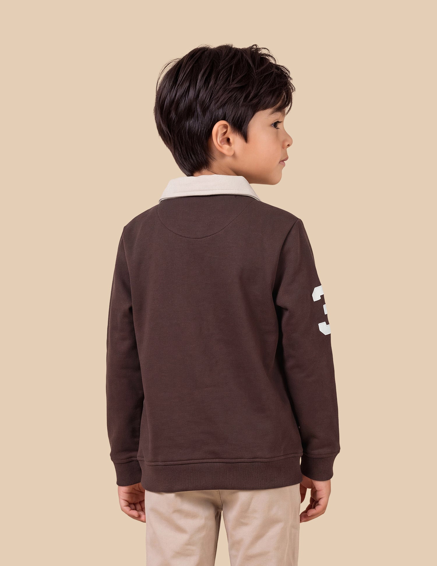 Solid Regular Fit Sweatshirt Brown - U.S. Polo Assn. India | Large