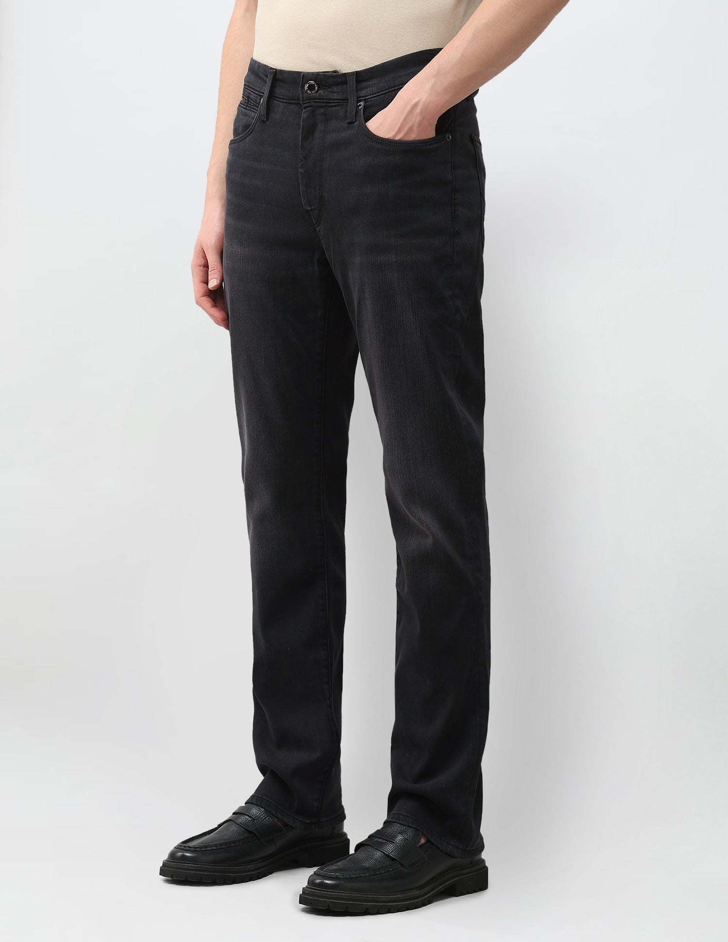 Harold Slim Straight Fit Black Jeans Mid Blue - U.S. Polo Assn. India | Large