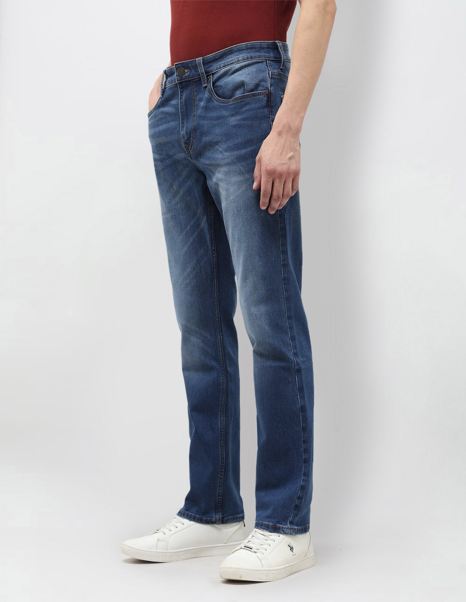 Harold Slim Straight Fit Blue Jeans Indigo - U.S. POLO ASSN. | Large