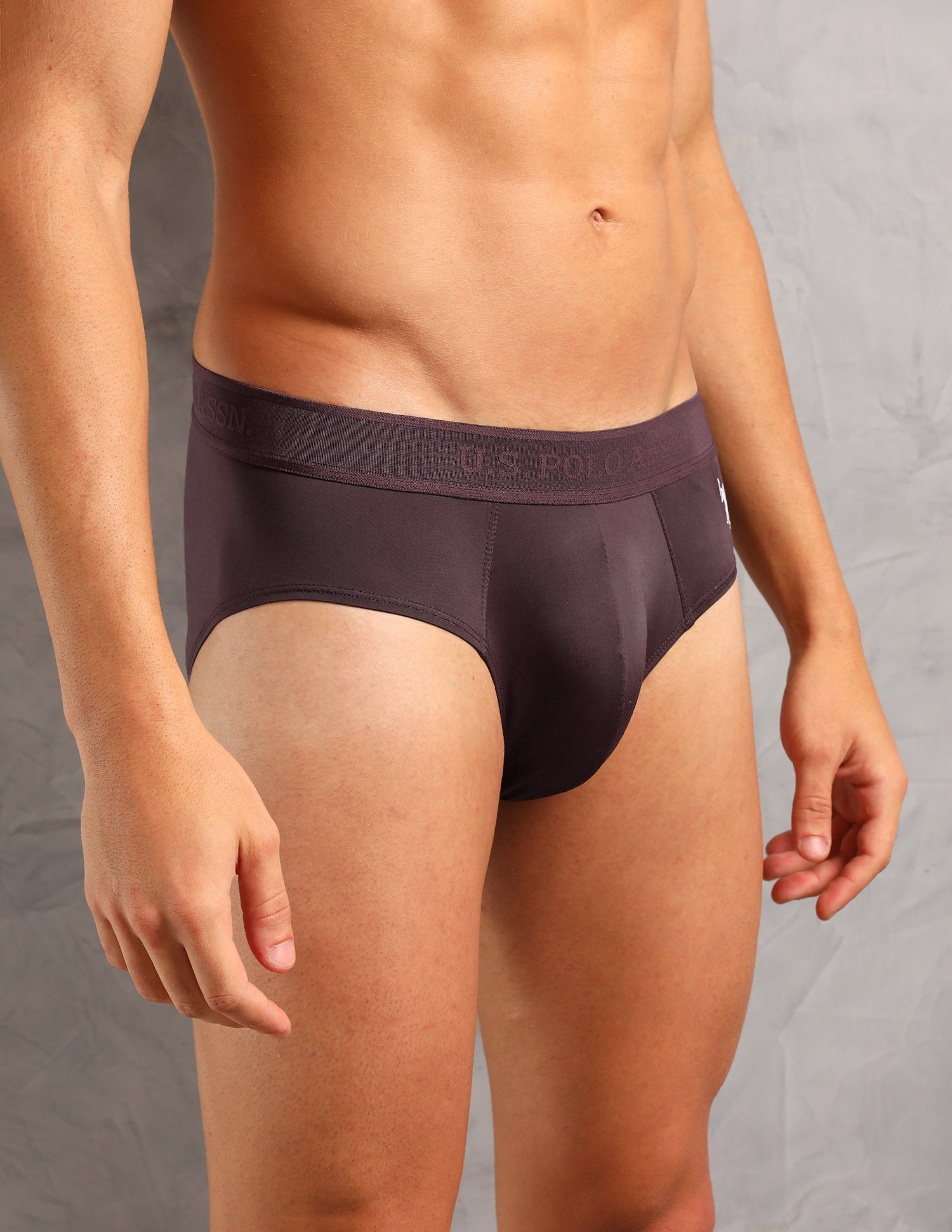 Moisture Control Antibacterial AB001 Briefs - Pack Of 1 Wine - U.S. POLO ASSN. | Large