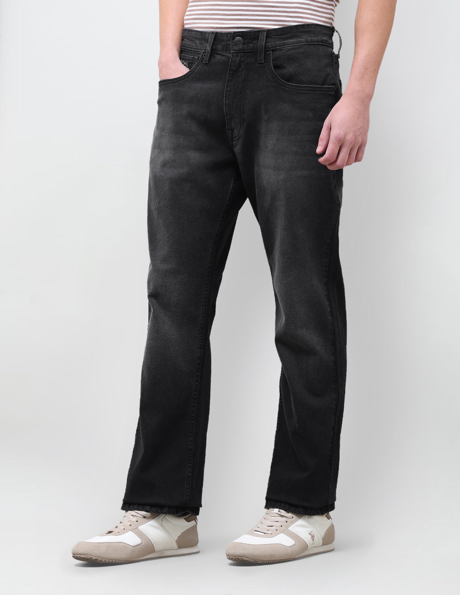 Connor Bootcut Fit Black Jeans Black - U.S. Polo Assn. India | Large