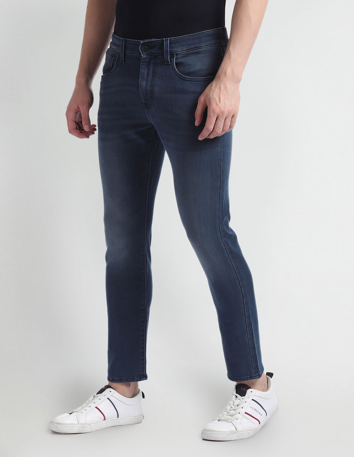 Henry Cropped Fit Blue Jeans Blue - U.S. Polo Assn. India | Large