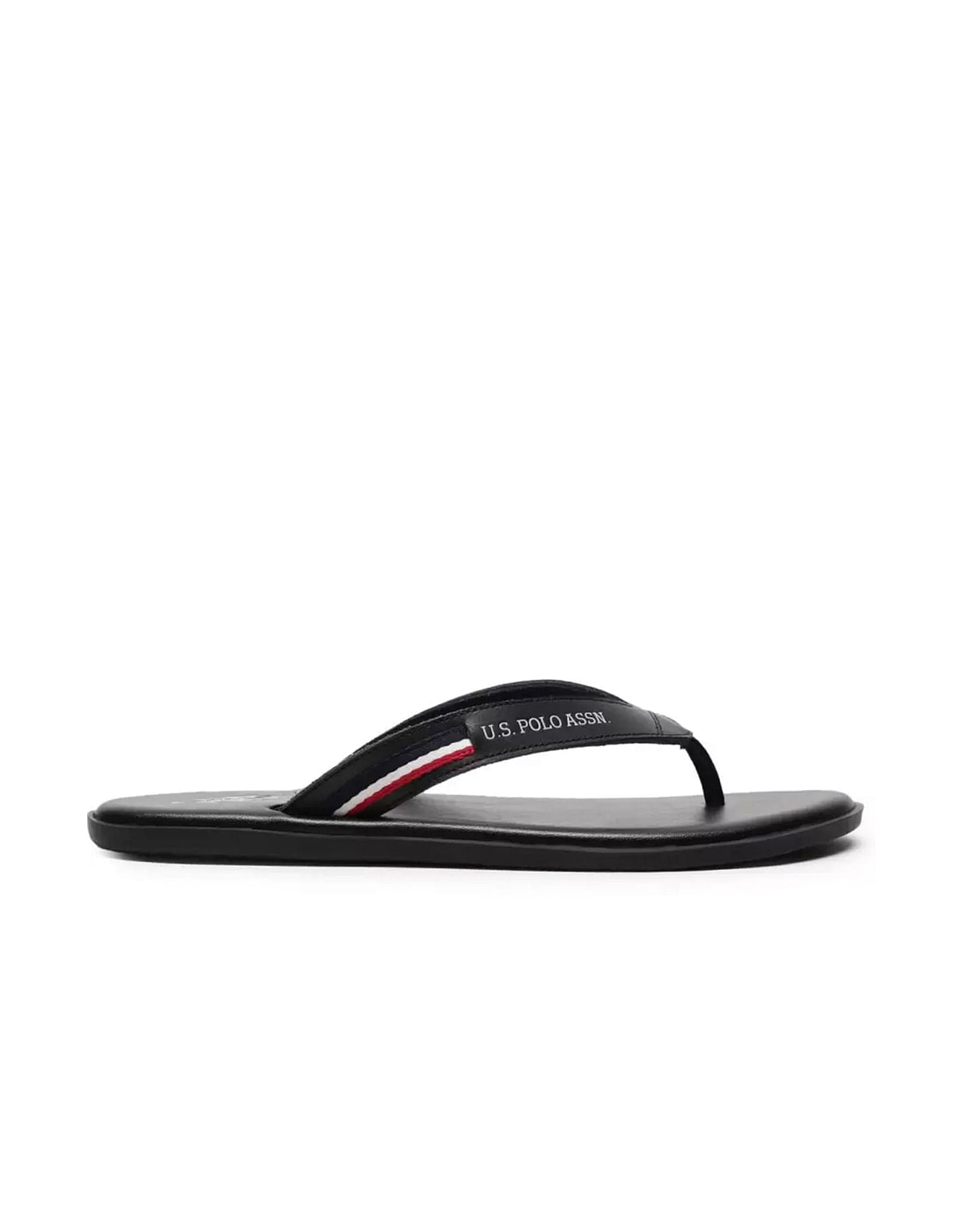Men Logo Wanor 2.0 Flip Flops Black - U.S. Polo Assn. India | Large