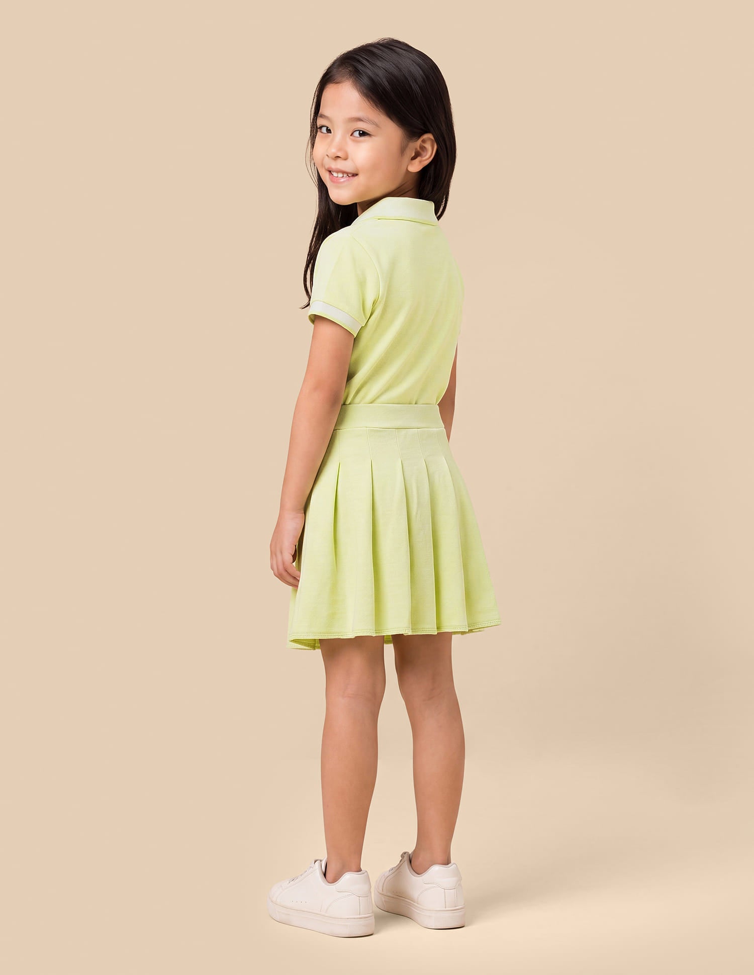 Solid Pleated Skirt Green - U.S. Polo Assn. India | Large