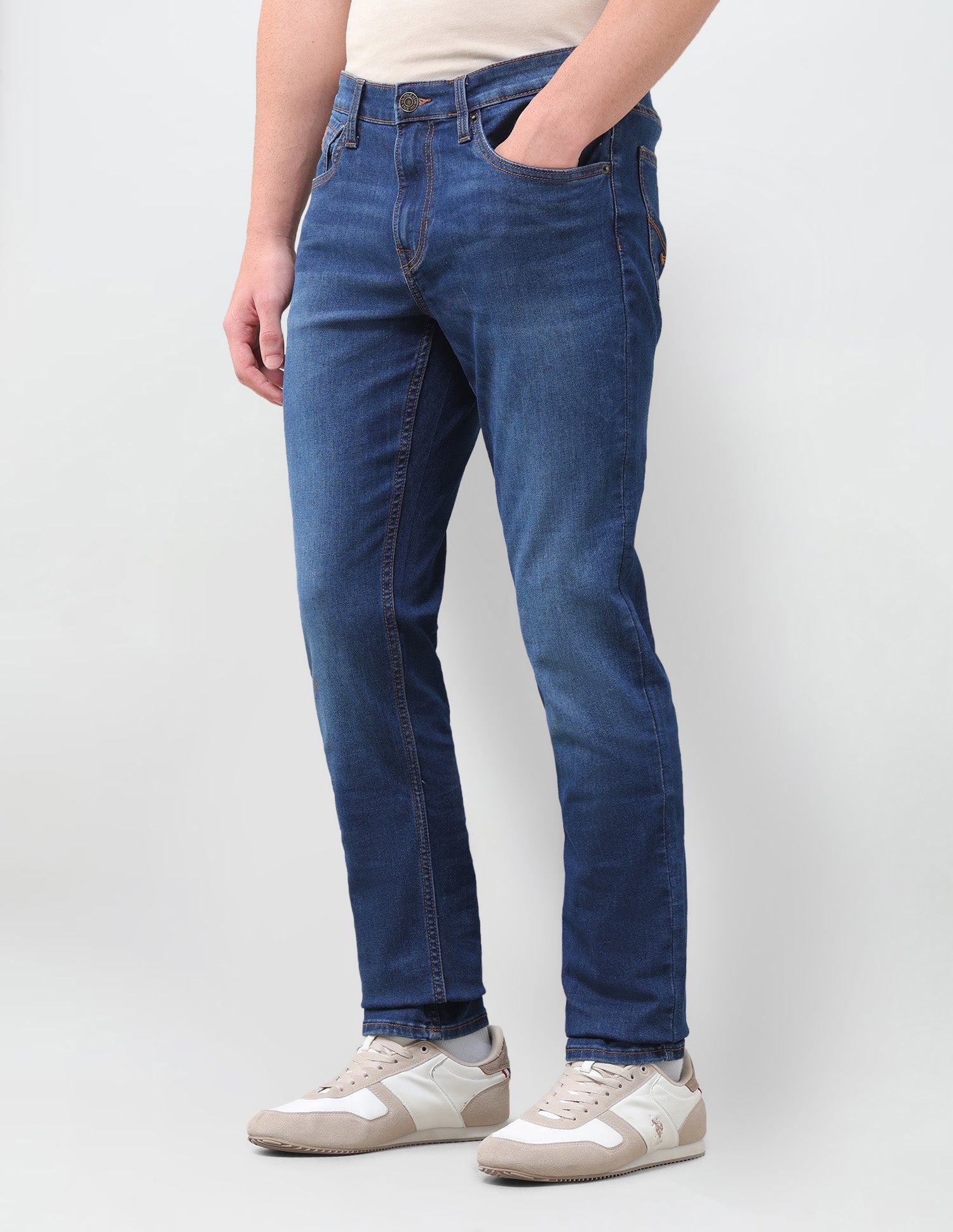Brandon Slim-Tapered Fit Blue Jeans Indigo - U.S. Polo Assn. India | Large