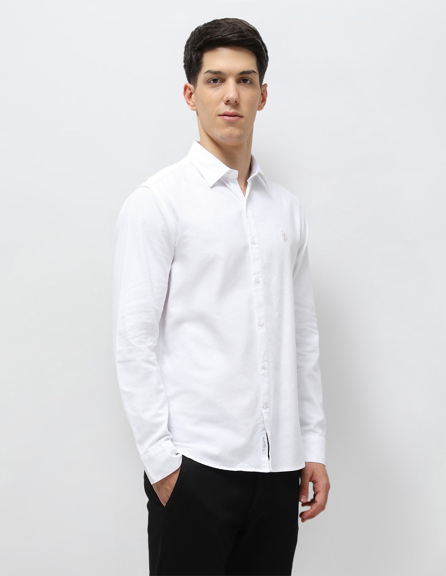 Solid Oxford Shirt White - U.S. POLO ASSN. | Large