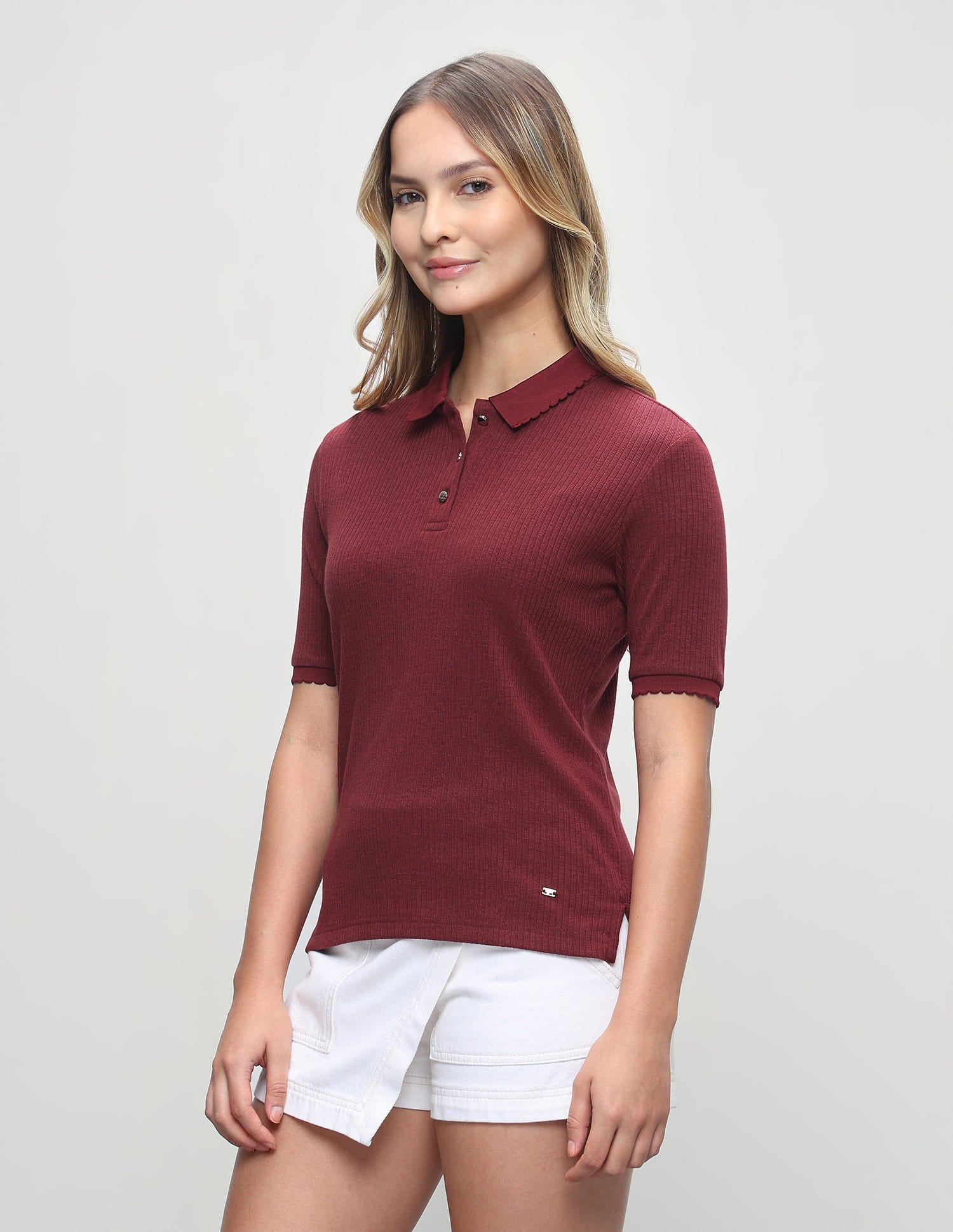 Self Design Vertical Striped Regular Fit Polo Shirt Red - U.S. Polo Assn. India | Large