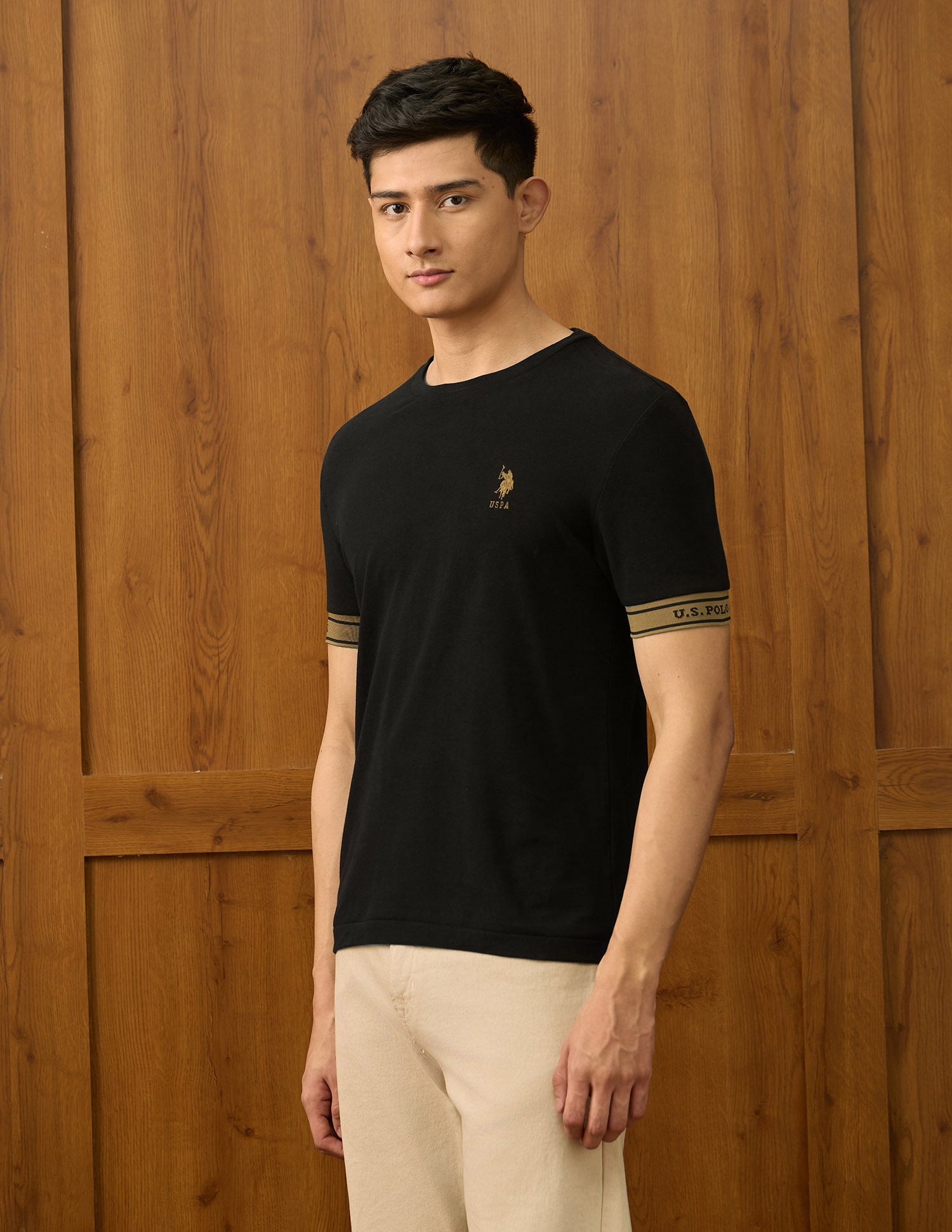 Solid Varsity T Shirt Black - U.S. POLO ASSN. | Large