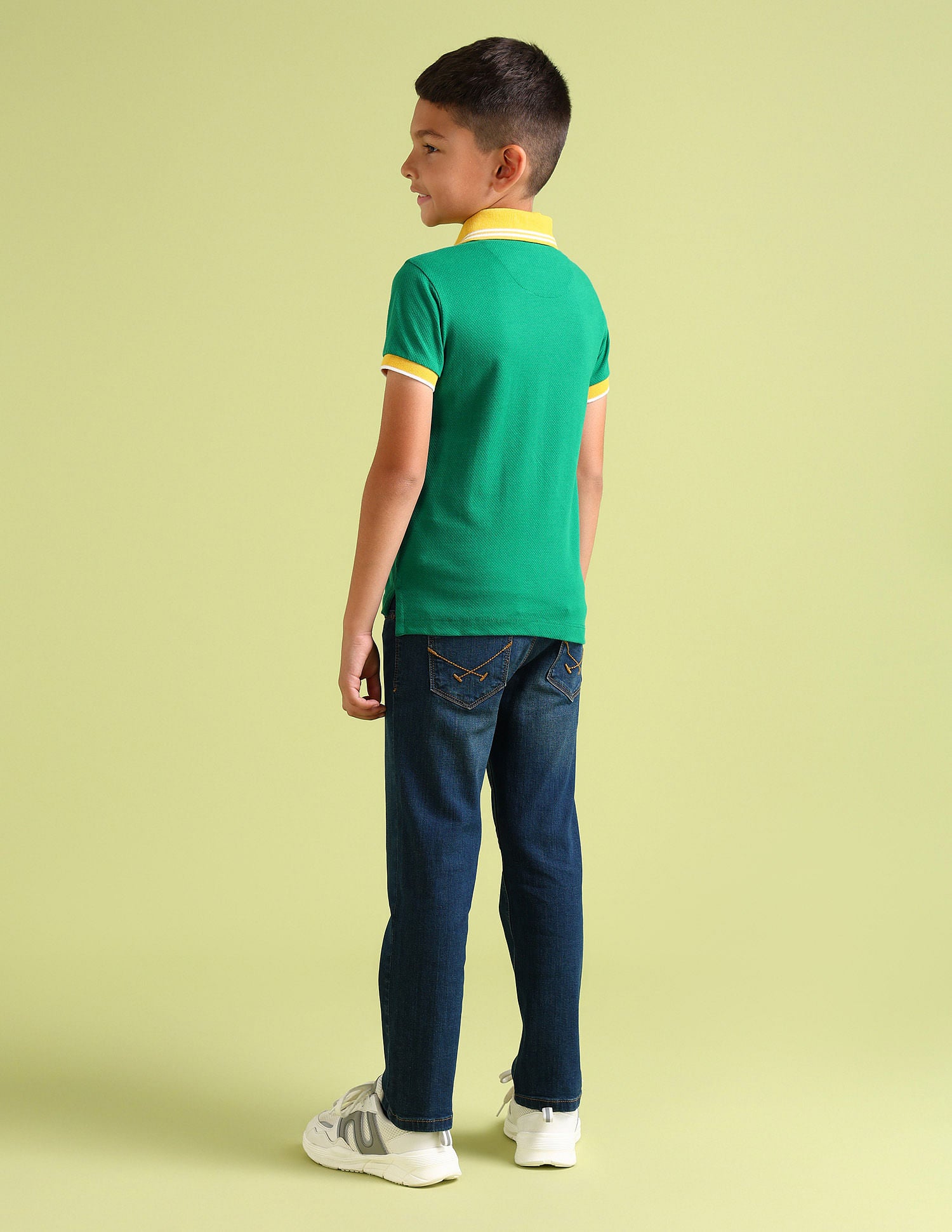 Regular fit Solid Polo Shirt Green - U.S. POLO ASSN. | Large