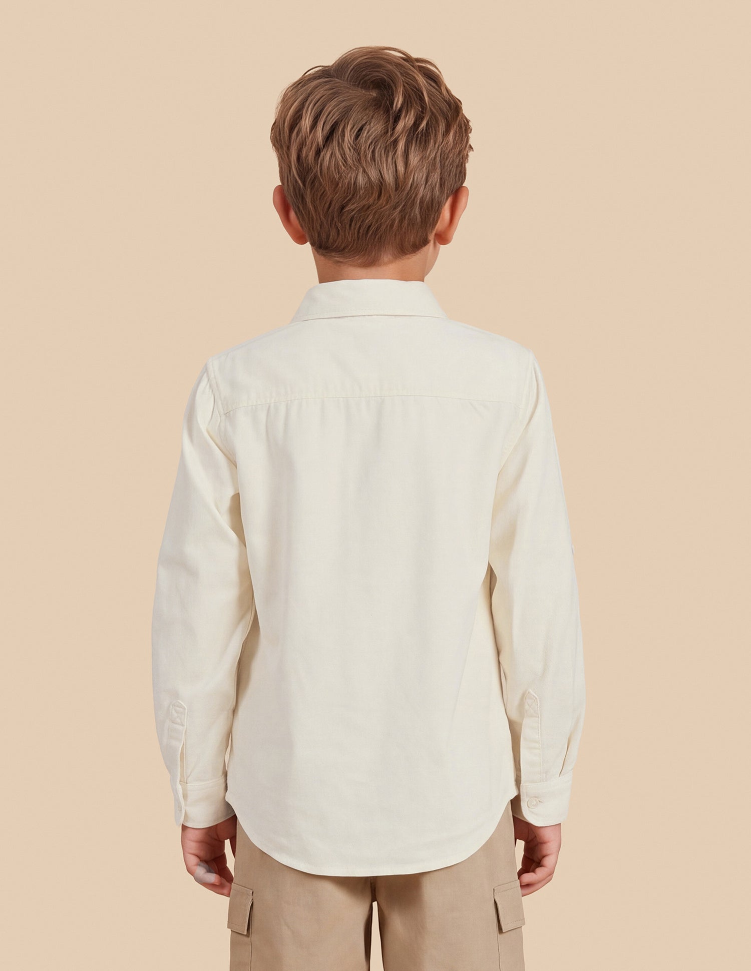 Corduroy Regular Fit Shirt Ivory - U.S. Polo Assn. India | Large