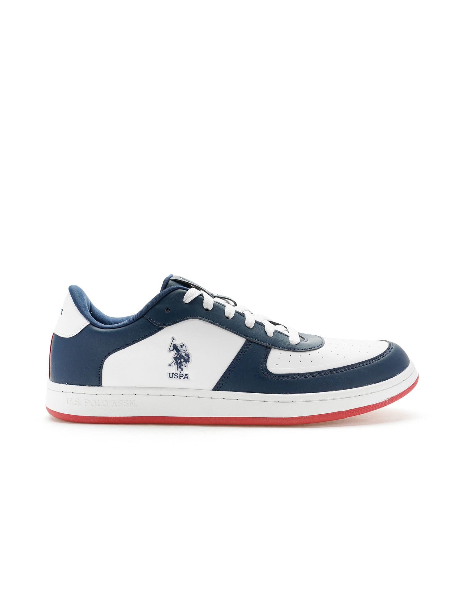 Men Rein 2.0 Dk. Blue Retro Court Sneakers Navy and White - U.S. POLO ASSN. | Large