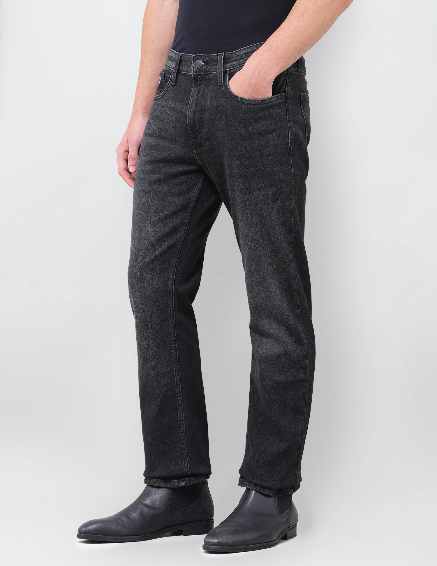 Harold Slim Straight Fit Black Jeans Black - U.S. Polo Assn. India | Large