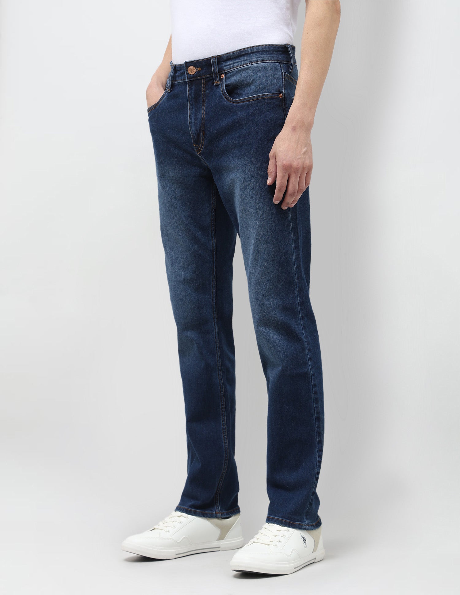 Harold Slim Straight Fit Blue Jeans Indigo - U.S. POLO ASSN. | Large