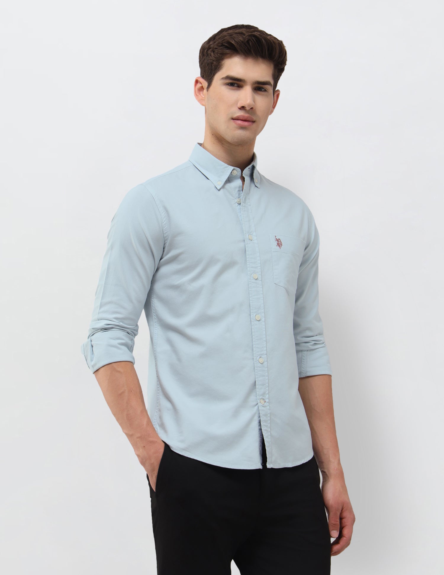 Oxford Tailored Fit Shirt Blue - U.S. Polo Assn. India | Large