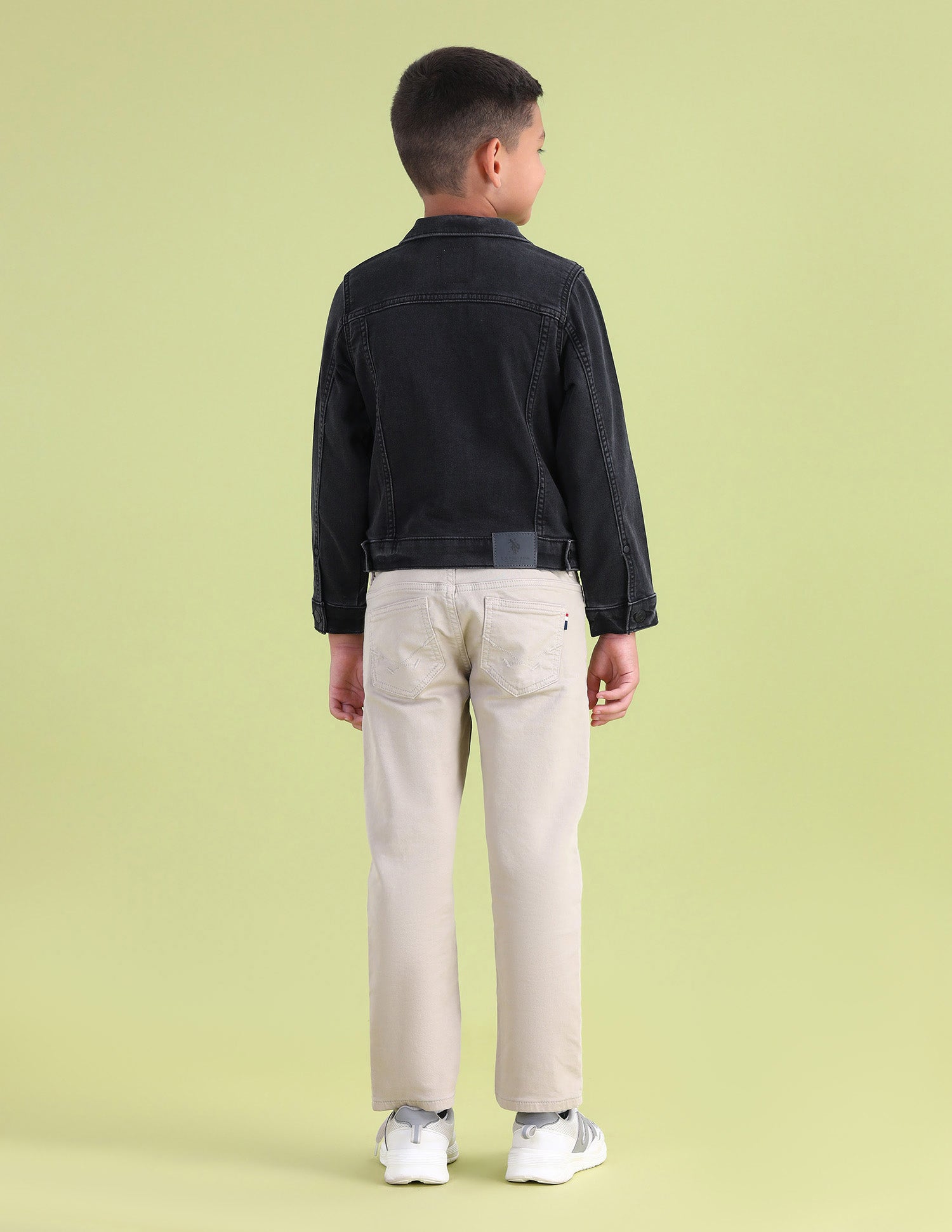 Boys Solid Spread Collar Jacket Black - U.S. POLO ASSN. | Large