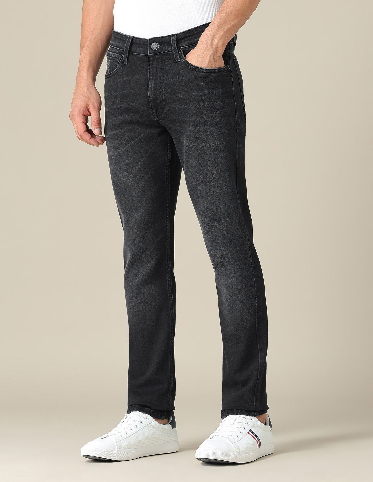 Brandon Slim Tapered Fit Black Jeans Black - U.S. POLO ASSN. | Large