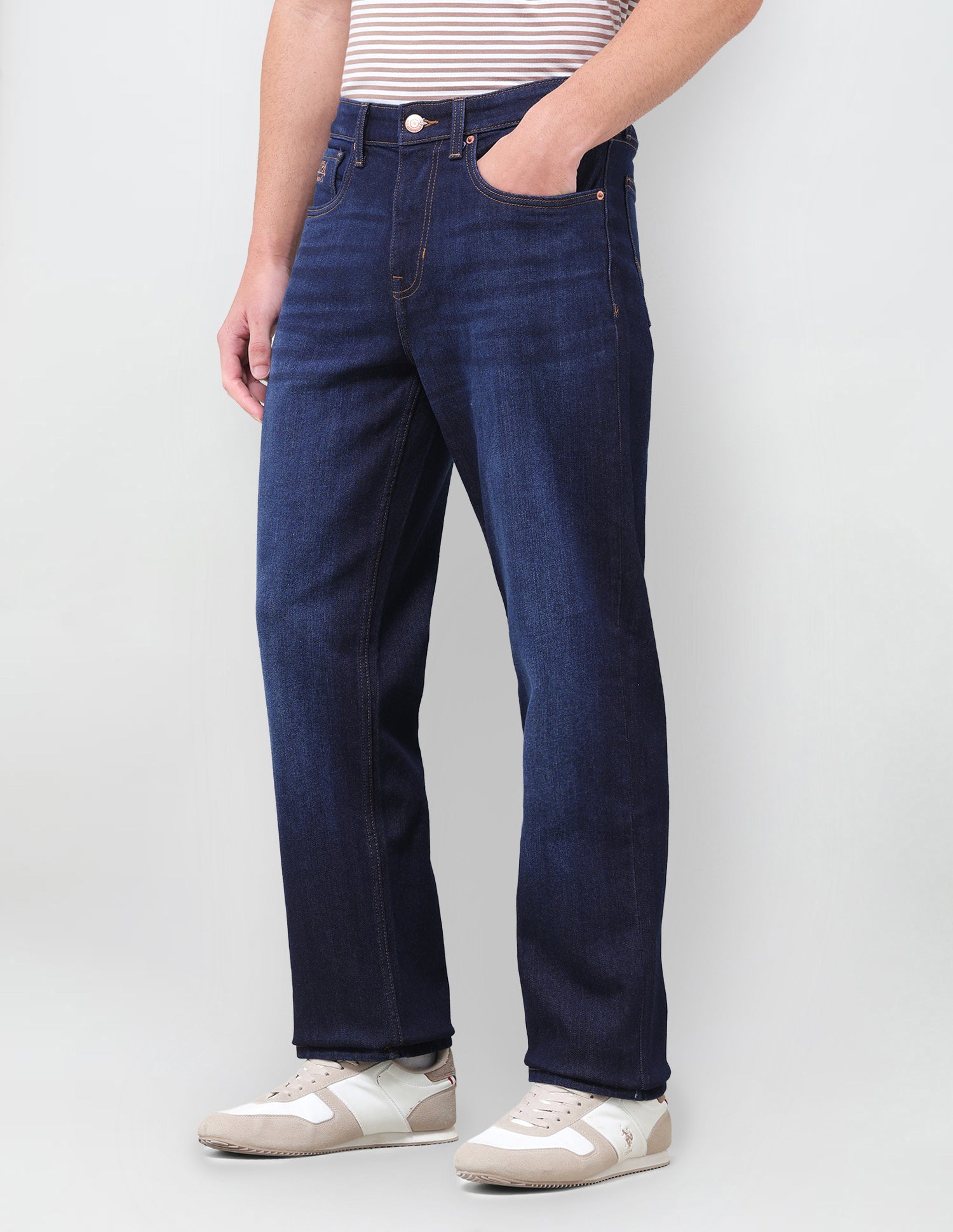 Shawn Relaxed Fit Blue Jeans Dark Blue - U.S. Polo Assn. India | Large