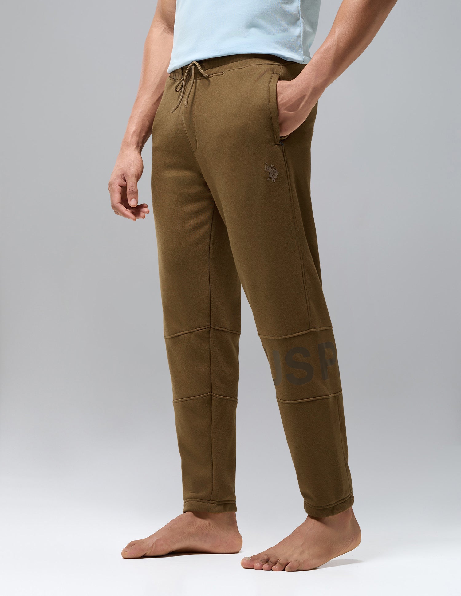 Cotton Rich Loopknit OJ012 Joggers Breen - U.S. Polo Assn. India | Large
