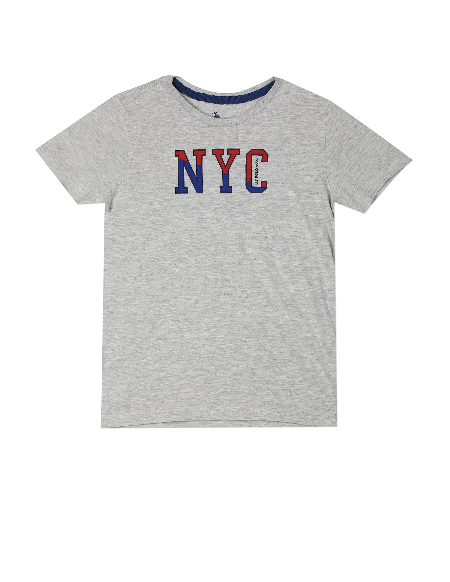 Crew Neck Printed T-Shirt - Pack Of 2 Grey and Red - U.S. POLO ASSN. | Large