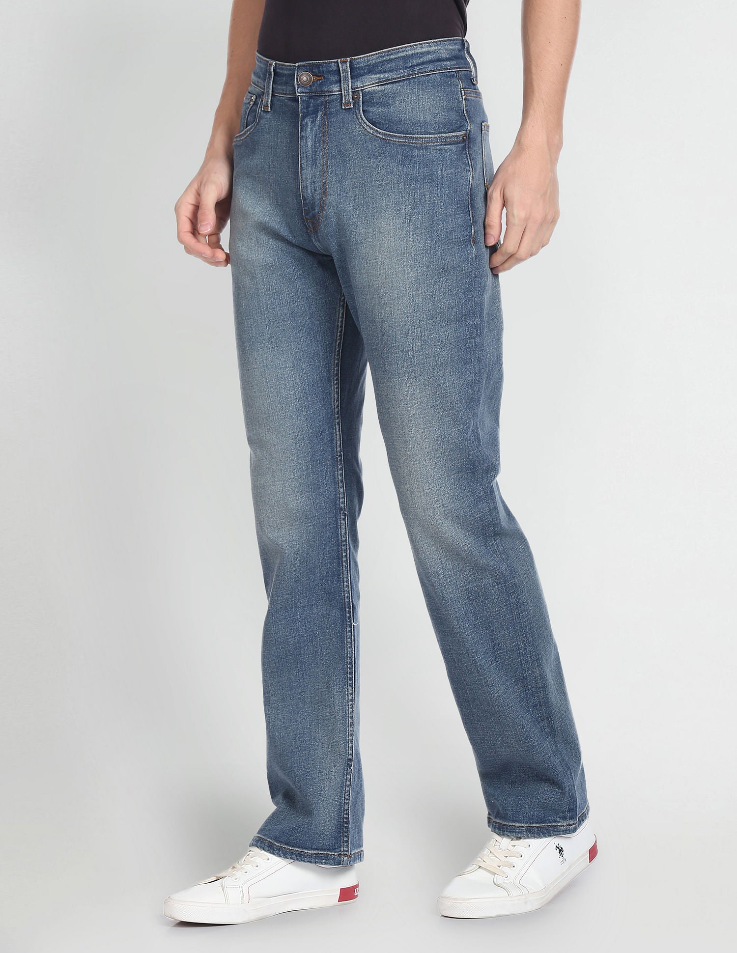 Stone Wash Connor Bootcut Jeans Blue - U.S. Polo Assn. India | Large